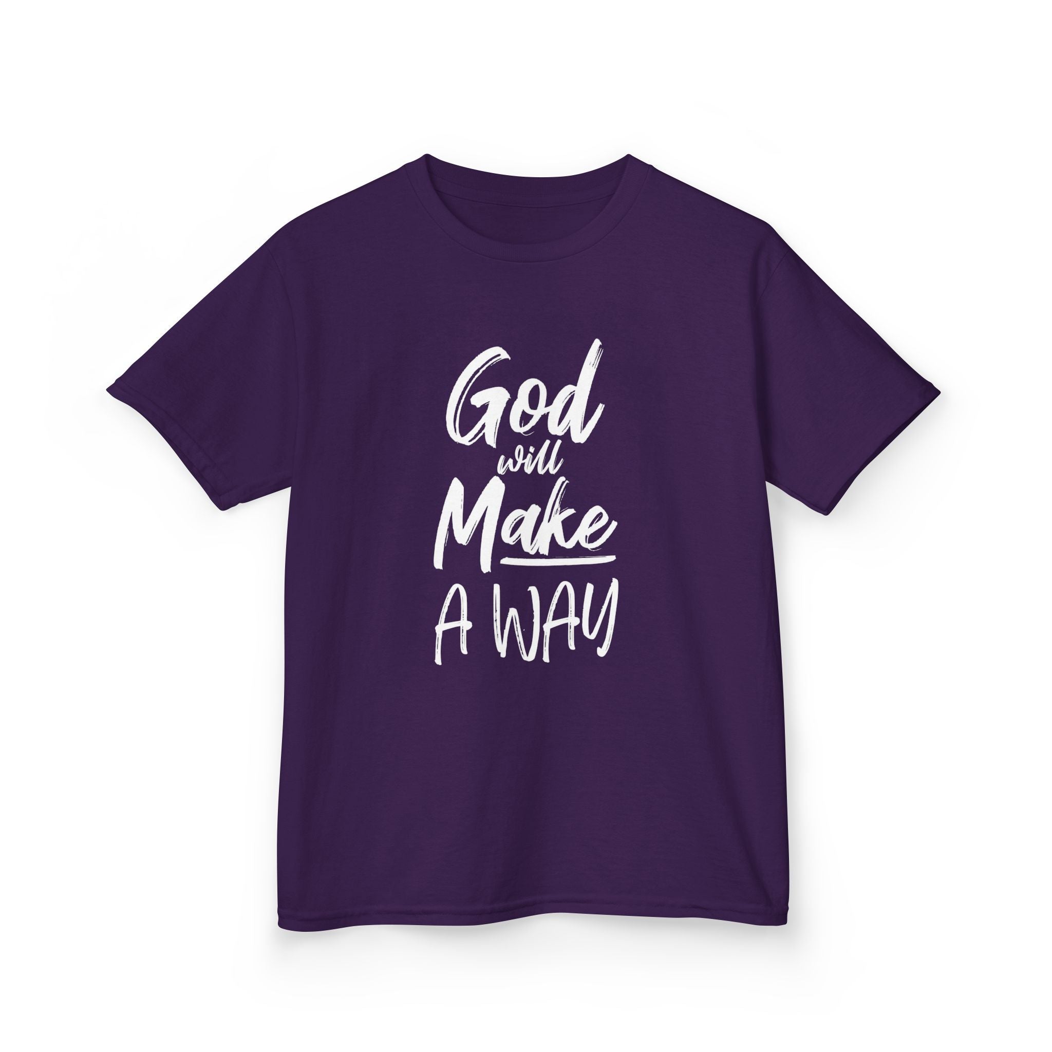 God Will Make A Way Kids Tee Purple
