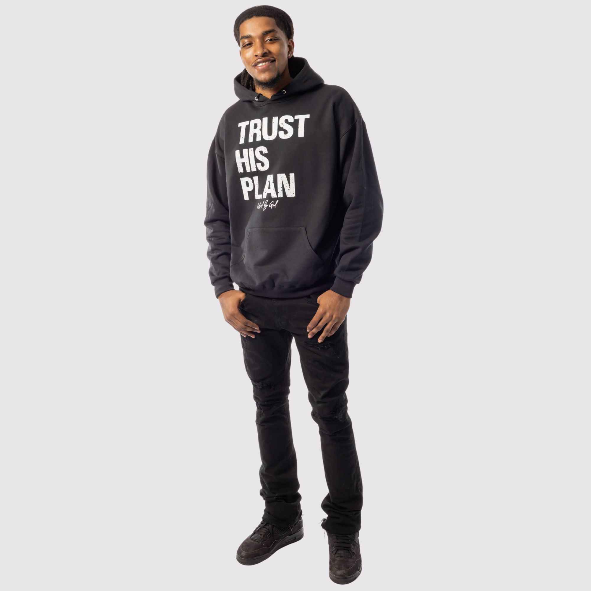 Trust His Plan Acid Wash Hoodie
