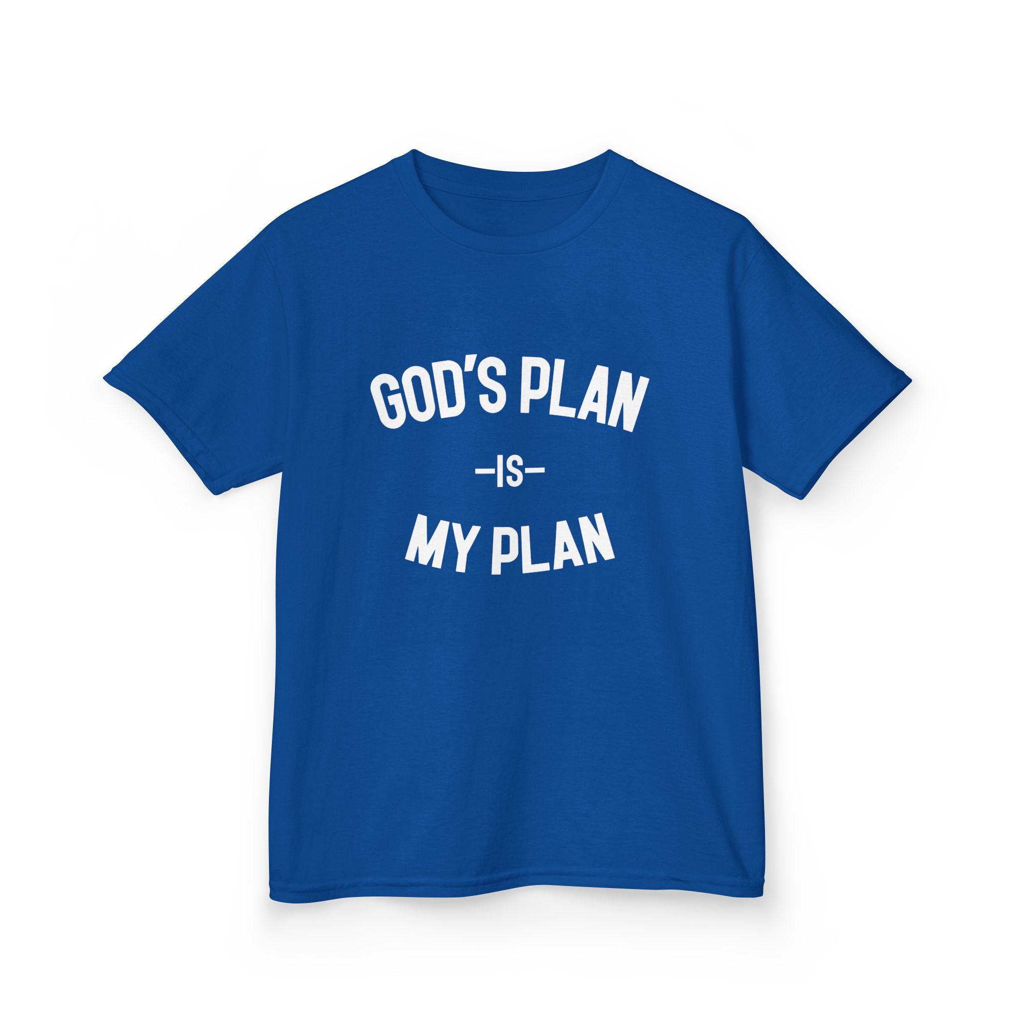 God's Plan My Plan Kids Tee Royal