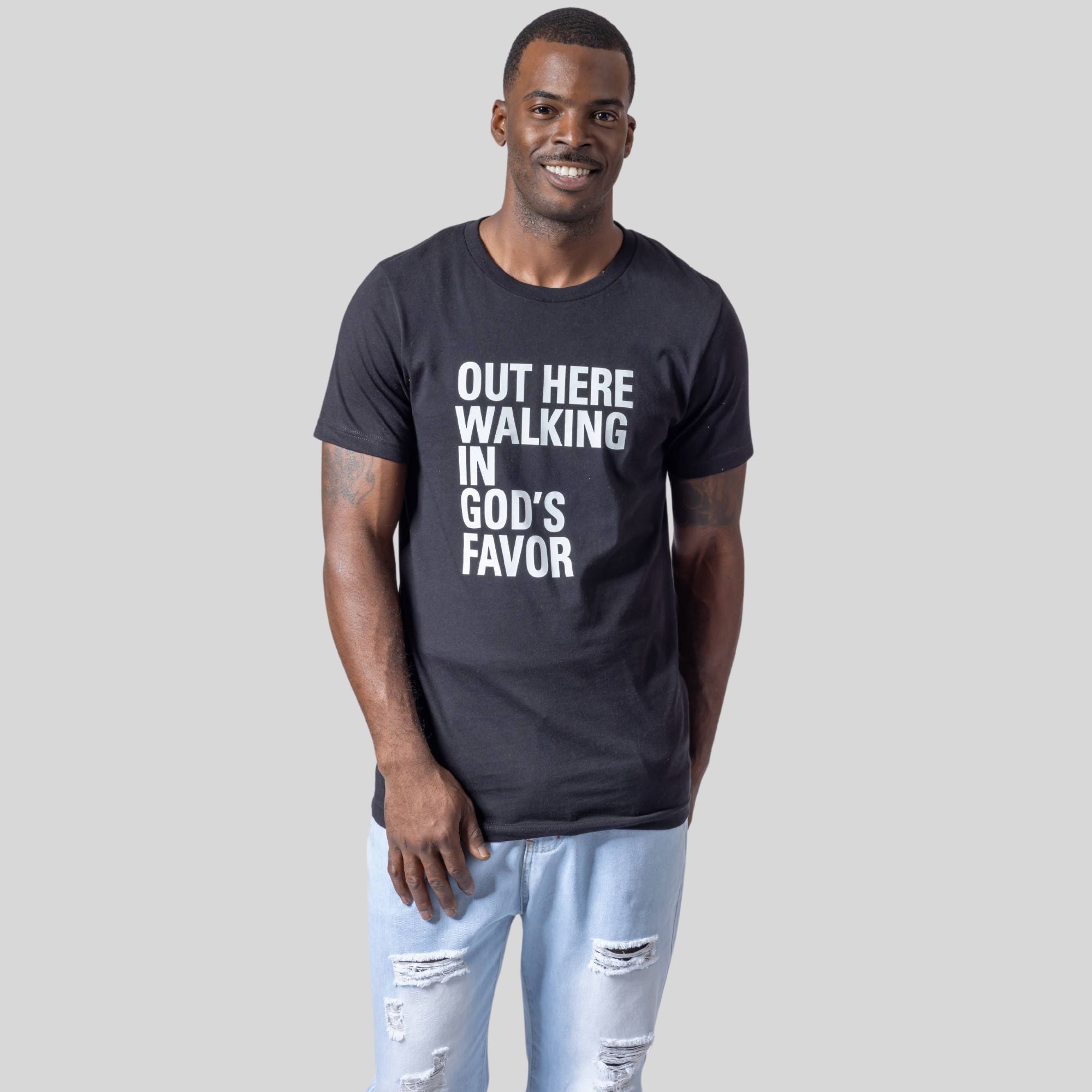 Walking In God's Favor Tee (Black)