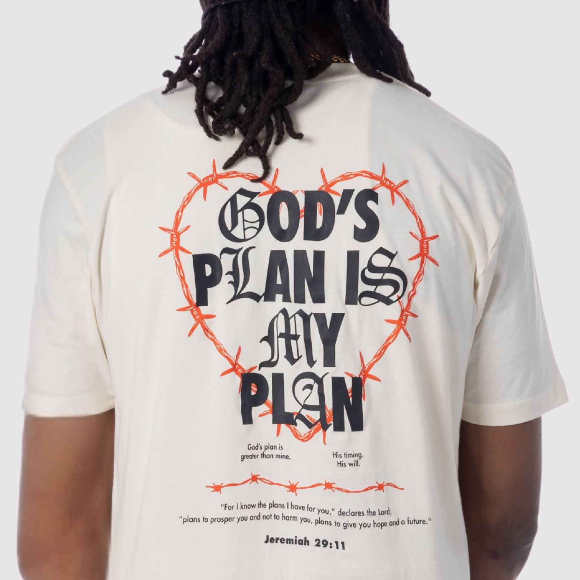 Covered By Grace God's Plan Fire Short Set (Off White)