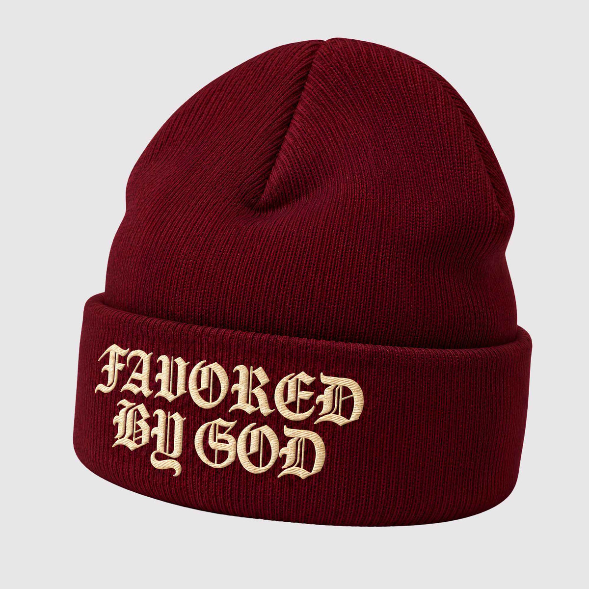 Favored By God Beanie (Maroon)