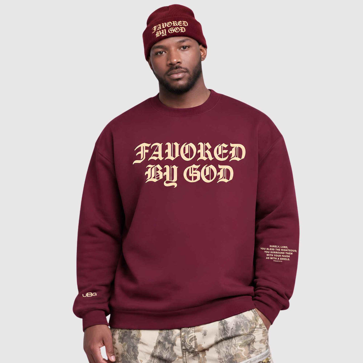Favored By God Beanie (Maroon)