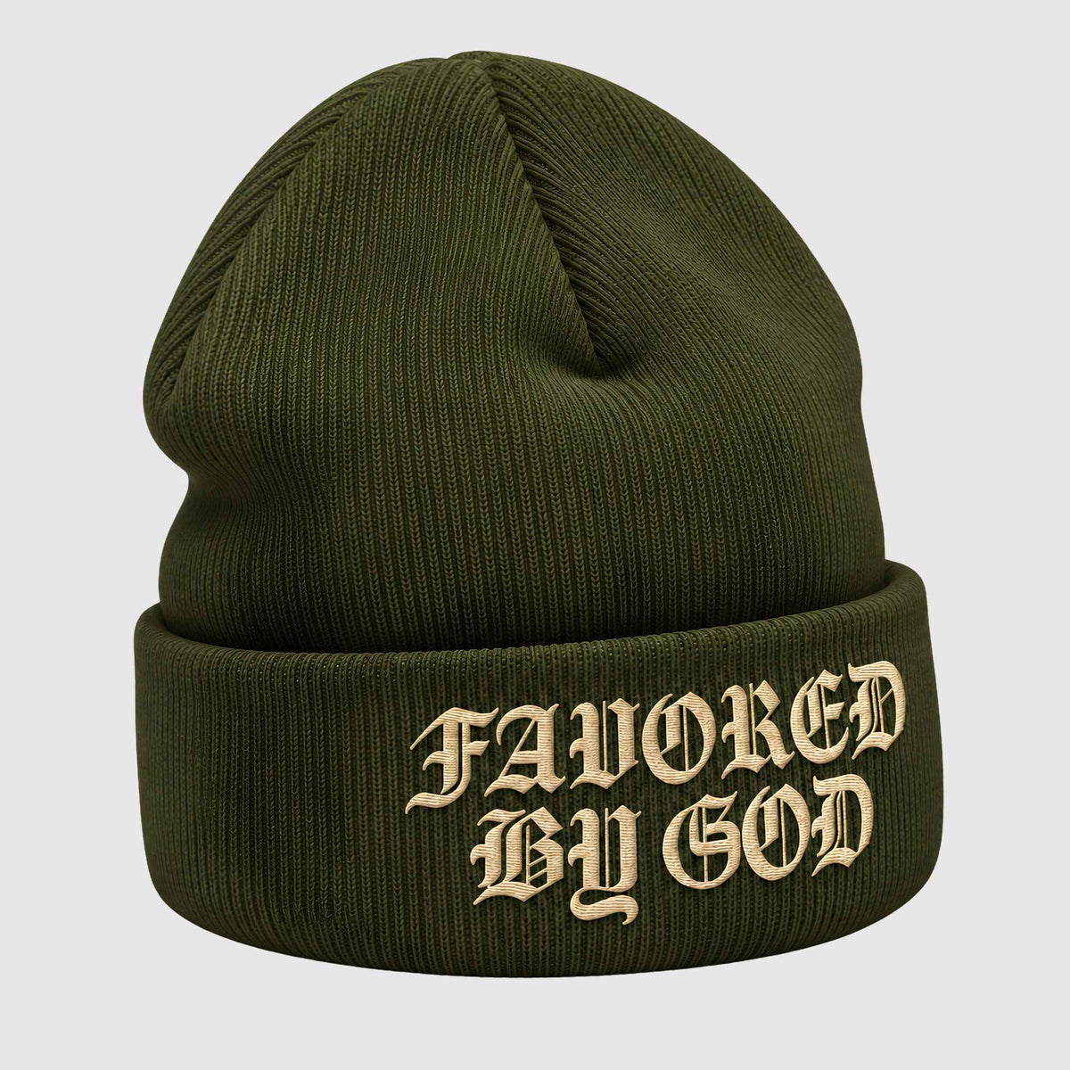 Favored By God Beanie (Olive)