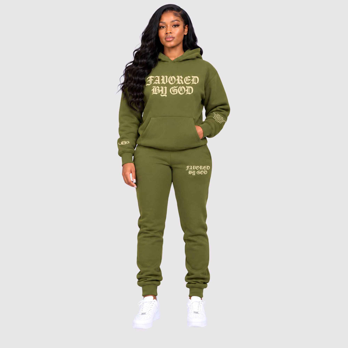 Favored By God Jogger Set Olive