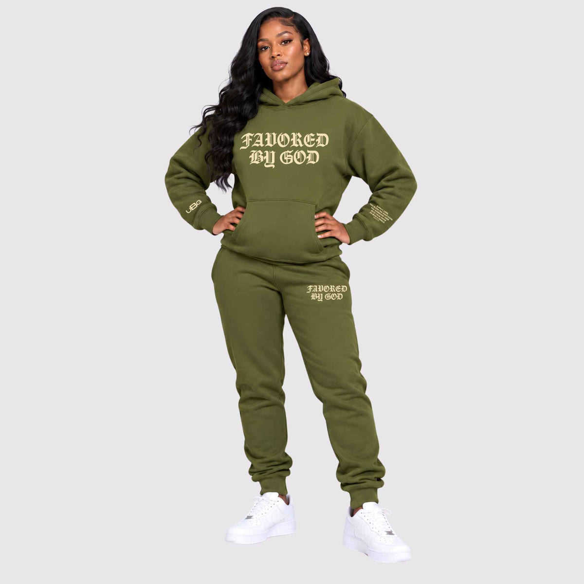 Favored By God Jogger Set Olive