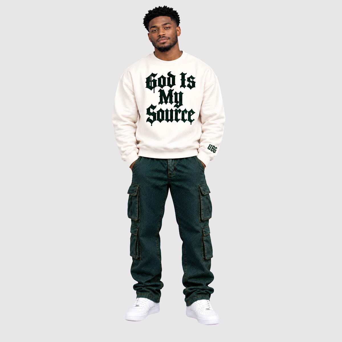 God Is My Source (Off White) Crew