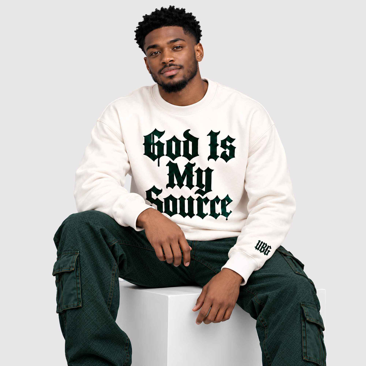 God Is My Source (Off White) Crew