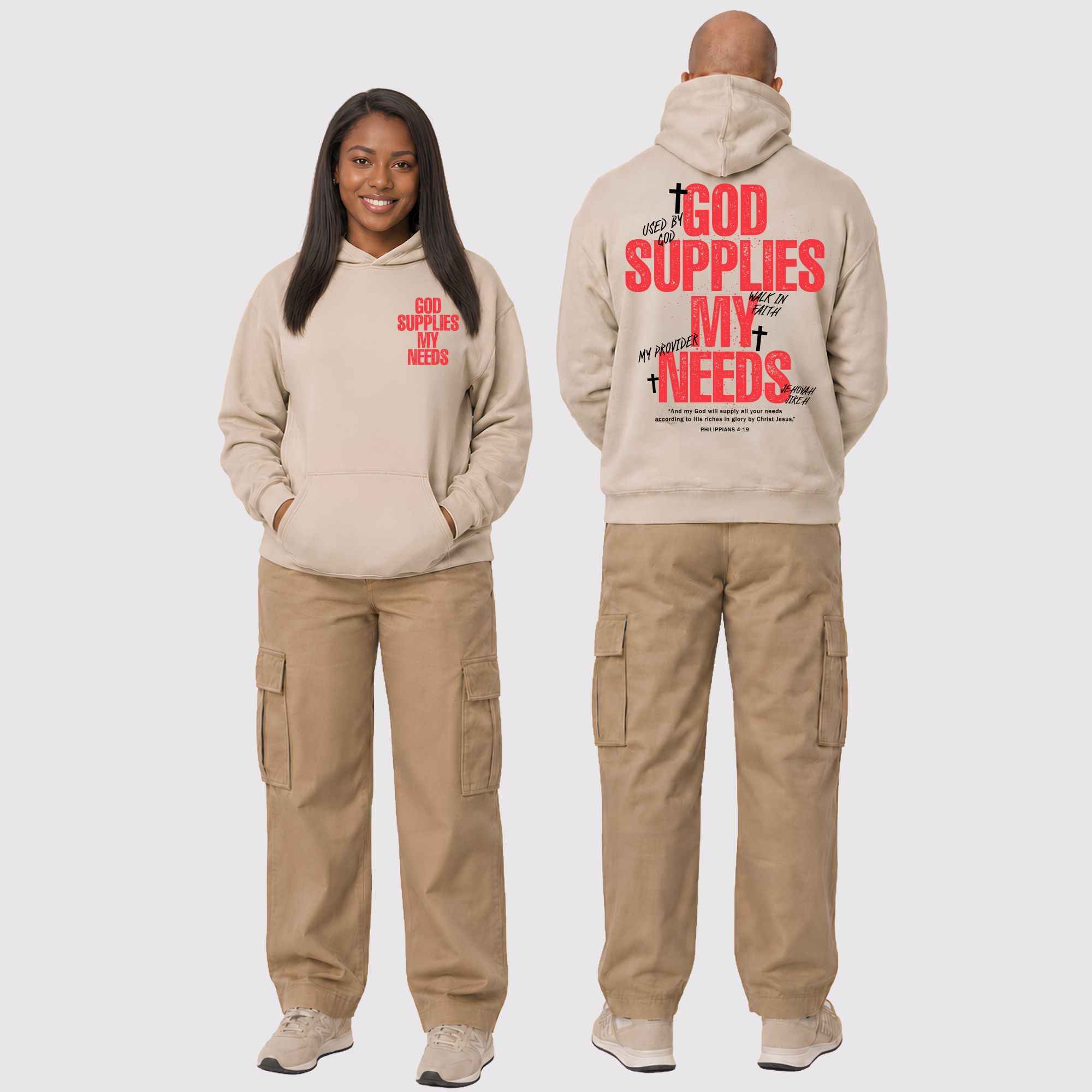 God Supplies My Needs Hoodie (Fire)