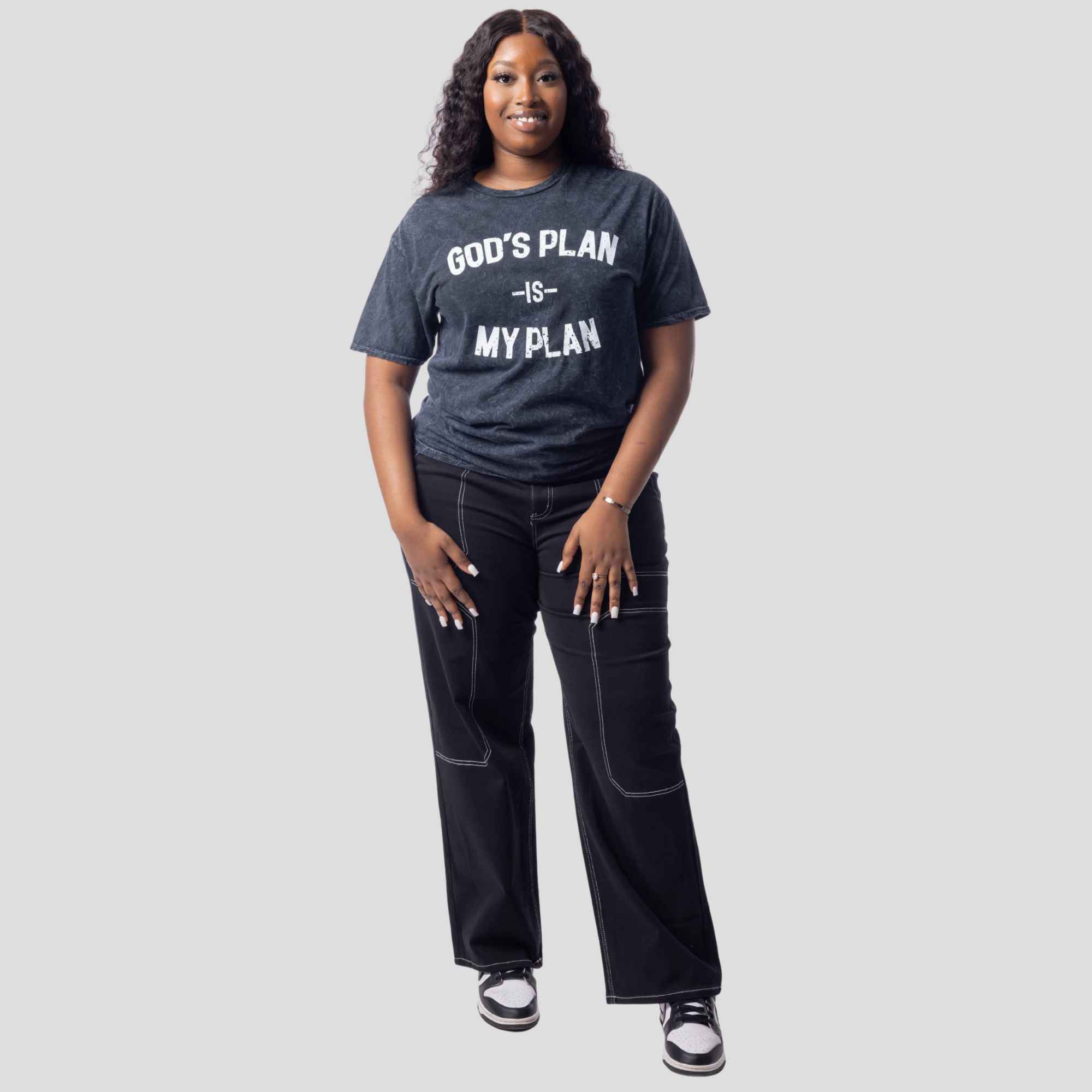 God's Plan My Plan Acid Wash