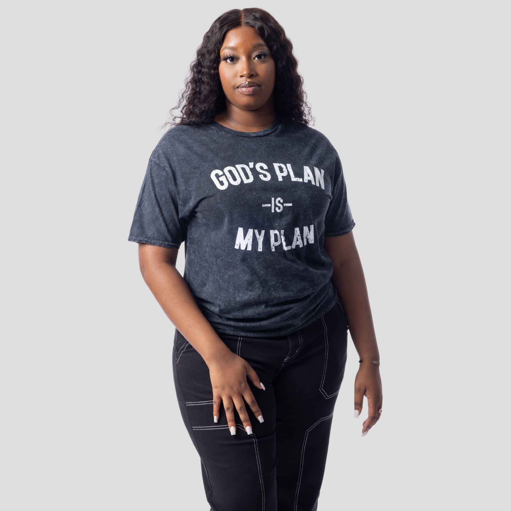 God's Plan My Plan Acid Wash