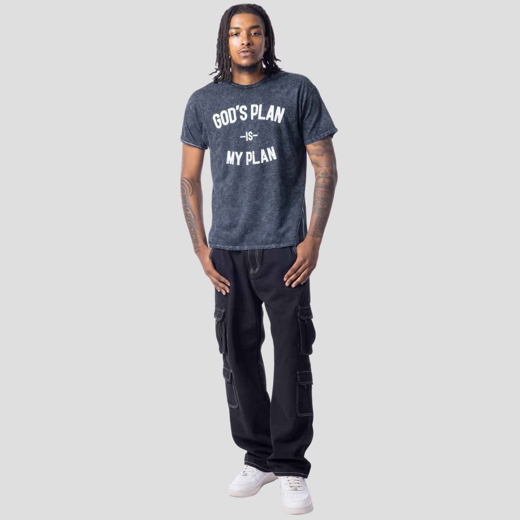 God's Plan My Plan Acid Wash