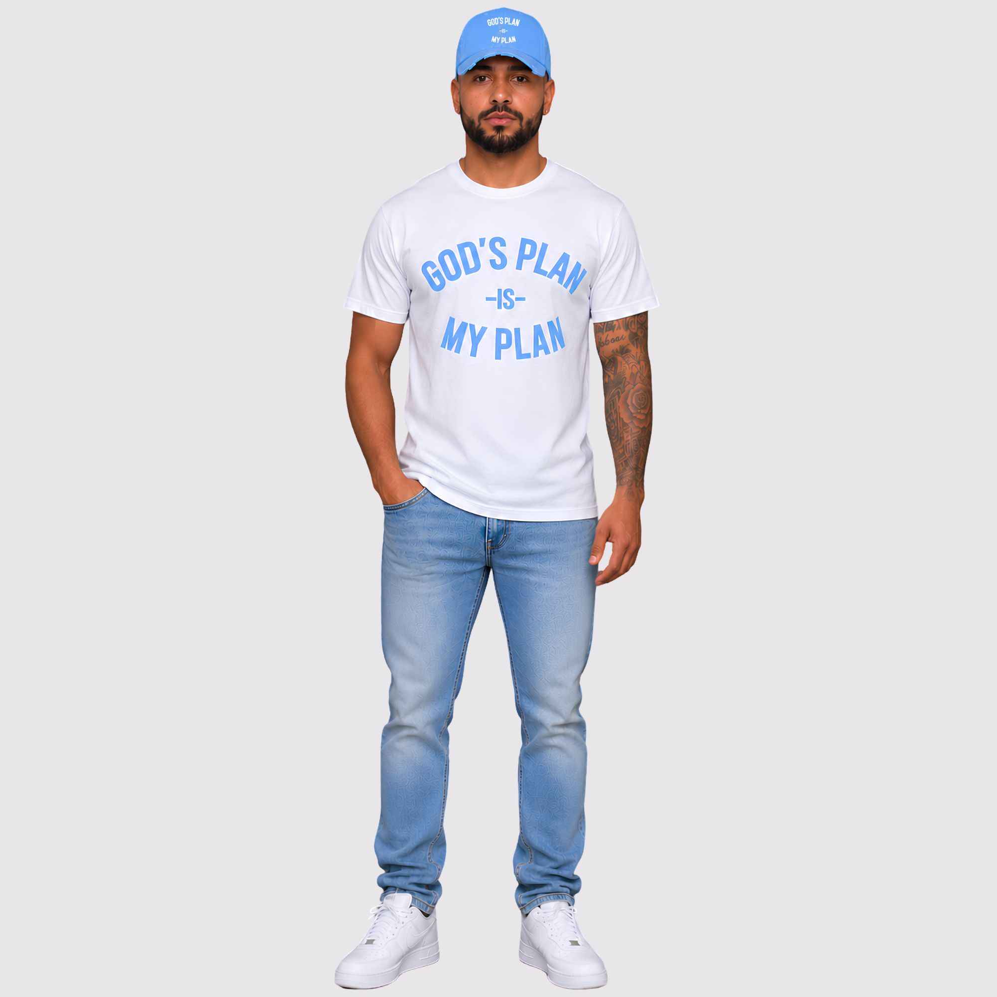 God's Plan My Plan T-Shirt & Hat Bundle Faith