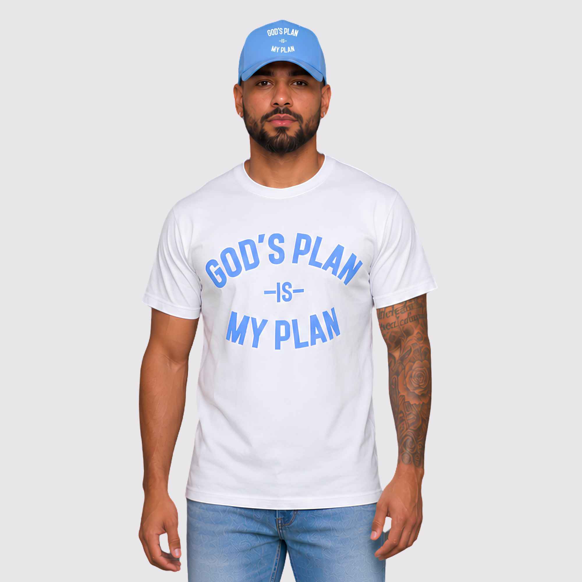 God's Plan My Plan T-Shirt & Hat Bundle Faith
