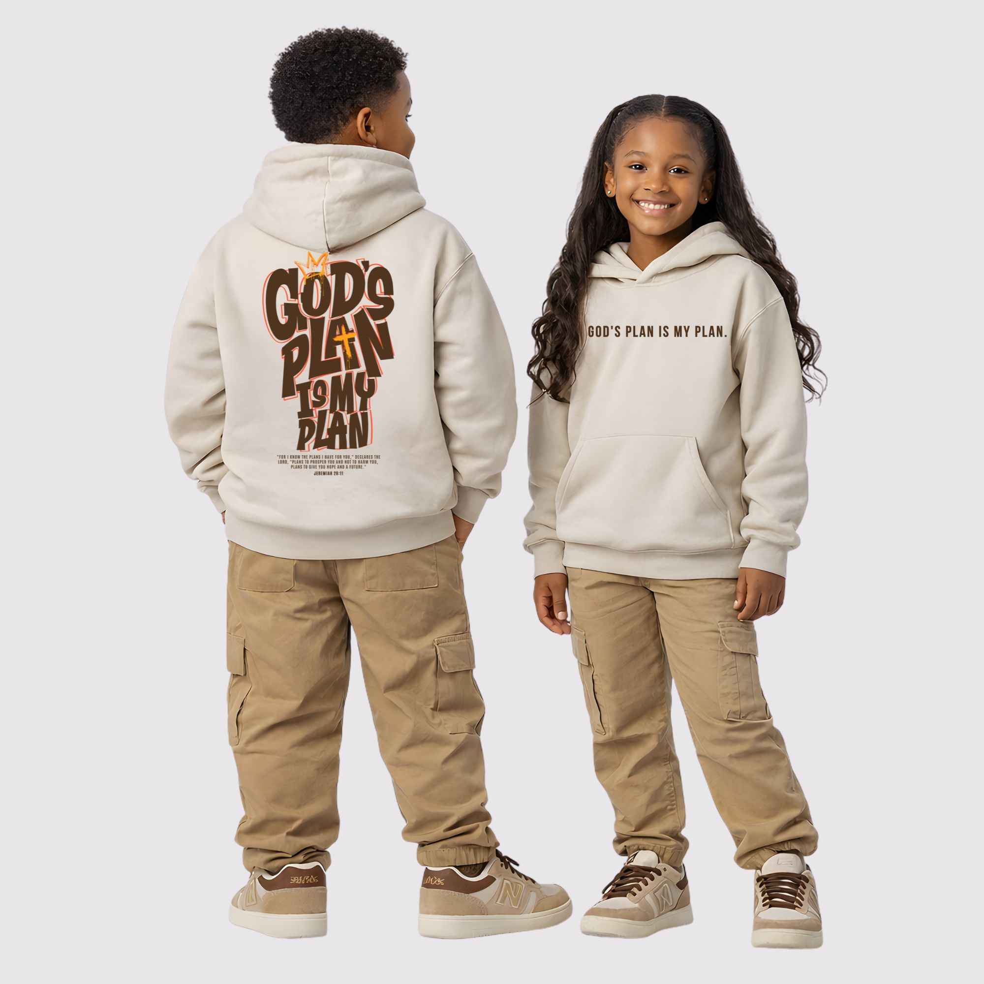 God's Plan My Plan Jeremiah Kids Hoodie