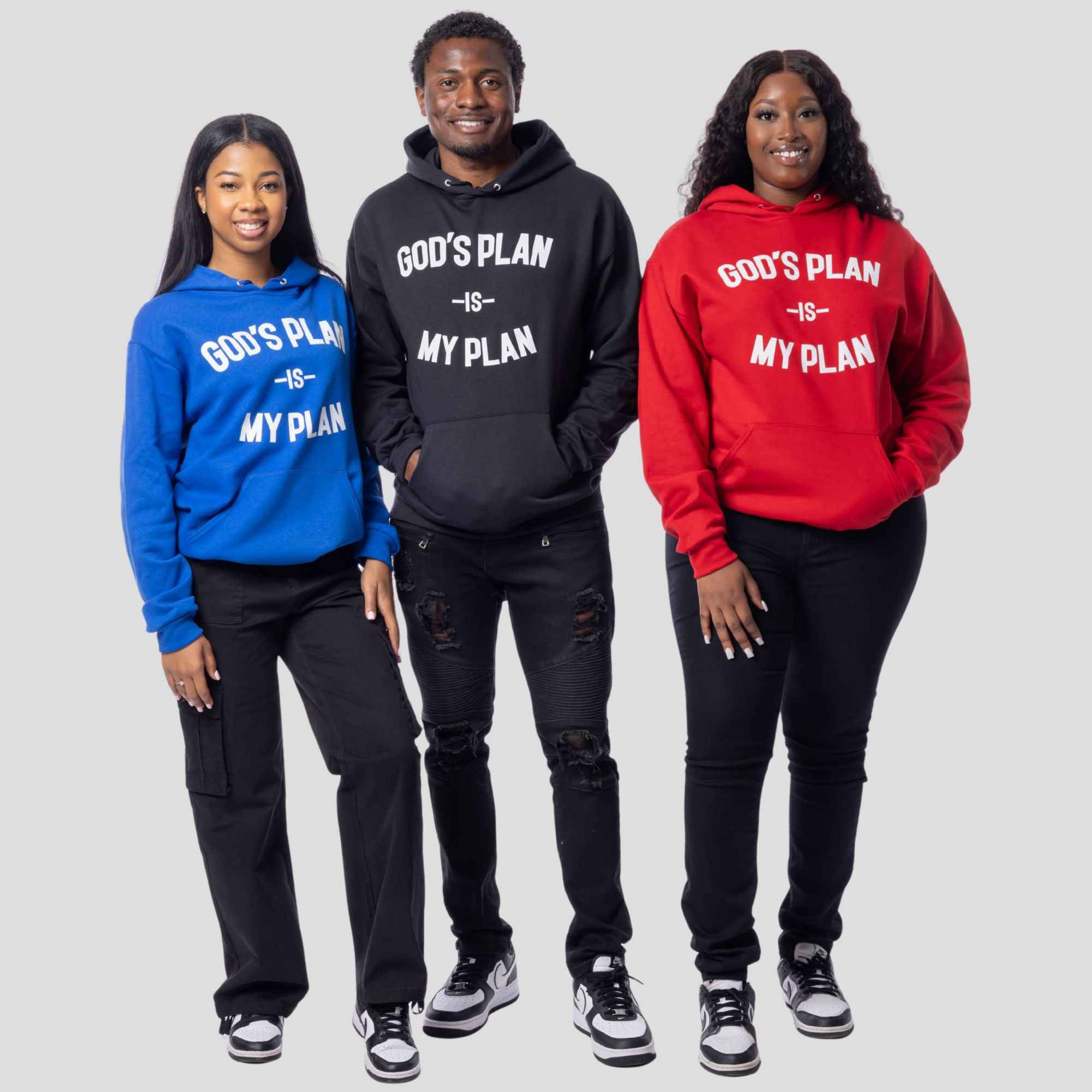 3 Hoodie Bundle God's Plan My Plan (B/R/B)