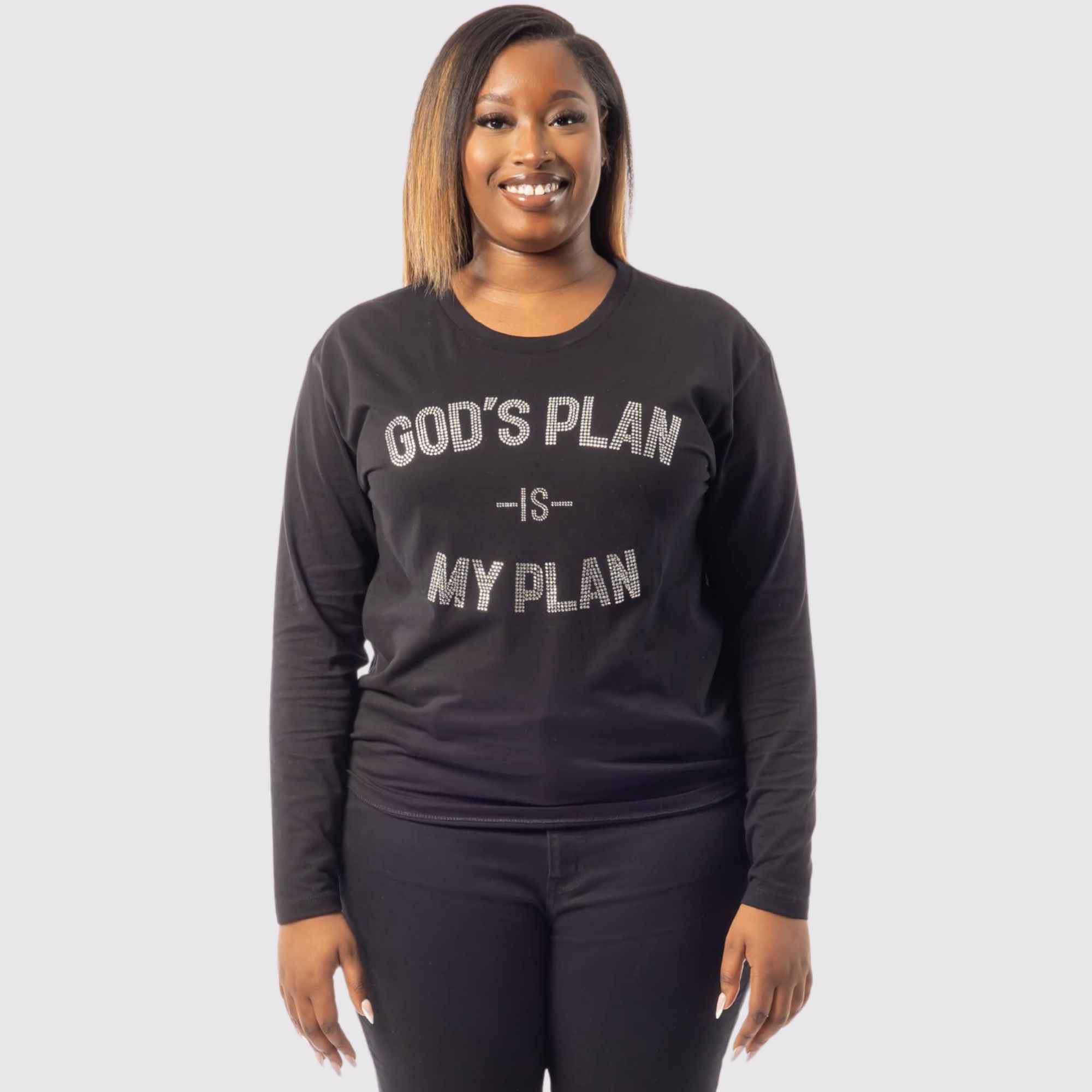 God's Plan Rhinestone LS Eternal