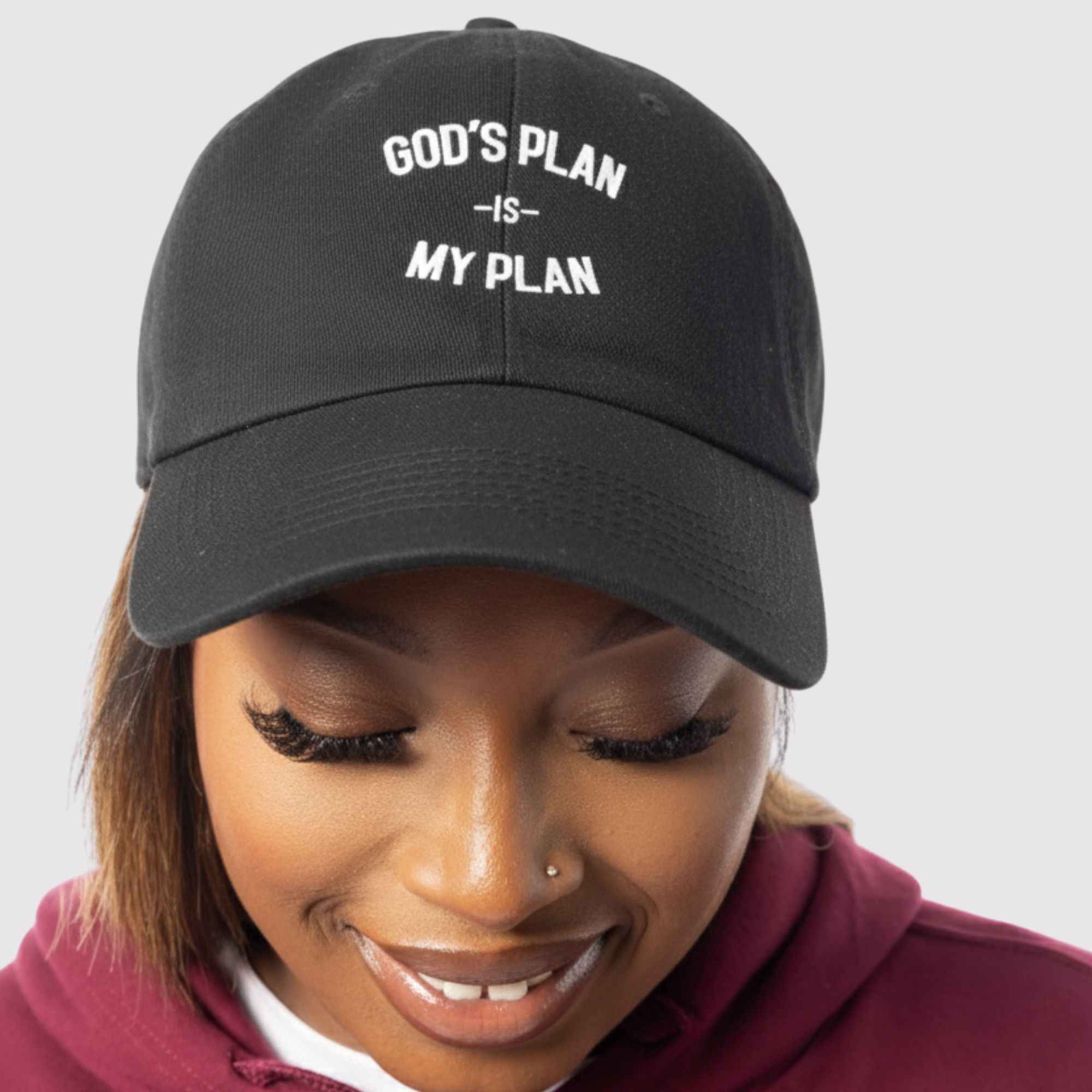 God's Plan My Plan Camo/Denim/Black Dad Hat Bundle