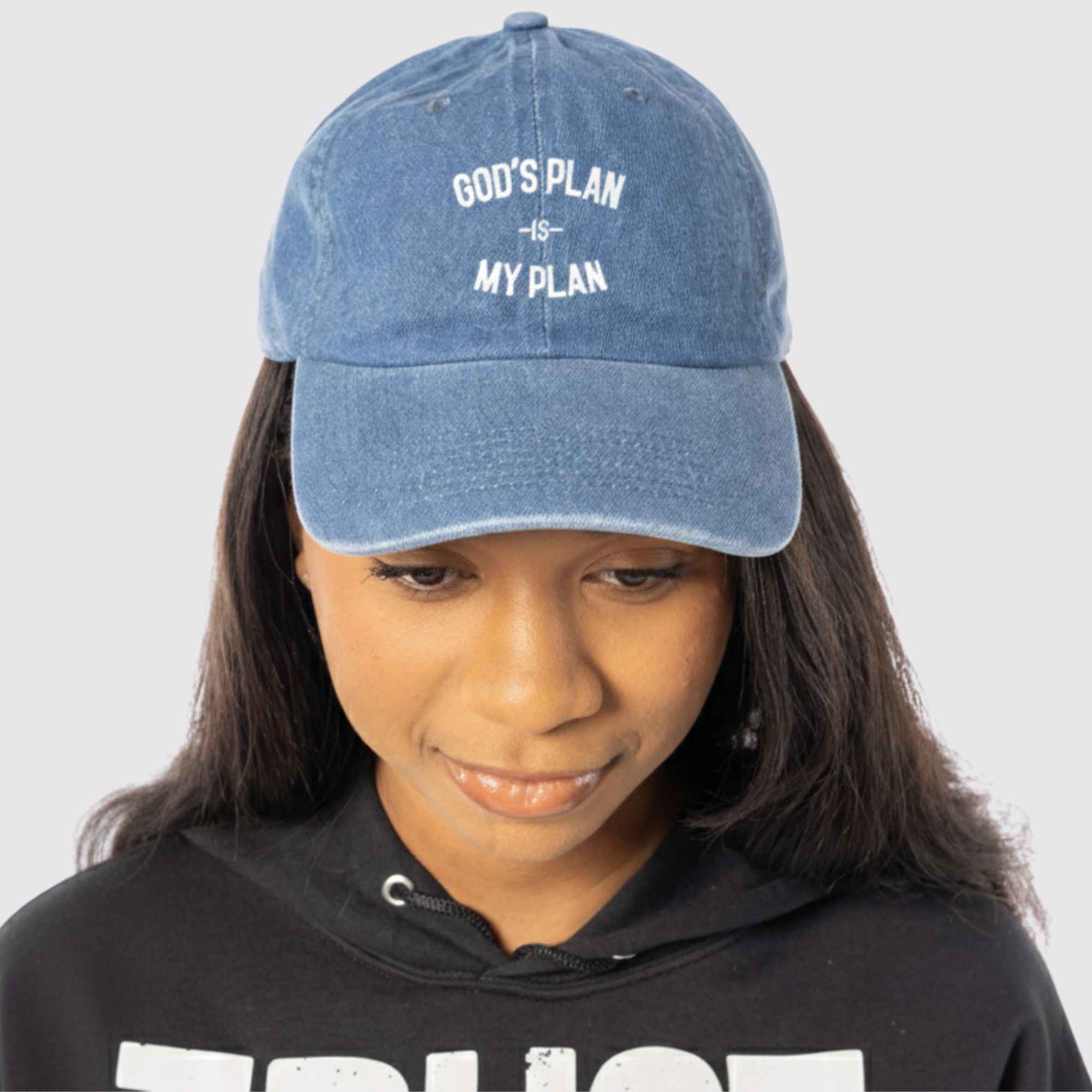 God's Plan My Plan Camo/Denim/Black Dad Hat Bundle