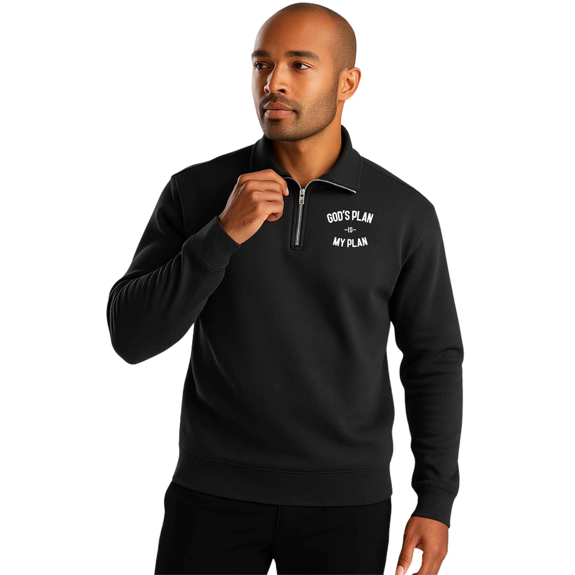 God's Plan My Plan Quarter Zip Pullover, Used By God, Used By God Clothing, Christian Apparel, Christian T-Shirts, Christian Shirts, christian t shirts for women, Men's Christian T-Shirt, Christian Clothing, God Shirts, christian clothing t shirts, Christian Sweatshirts, womens christian t shirts, t-shirts about jesus, God Clothing, Jesus Hoodie, Jesus Clothes, God Is Dope, Art Of Homage, Red Letter Clothing, Elevated Faith, Beacon Threads, God The Father Apparel, Jehovah Jireh Shirt, Polo Quarterzip
