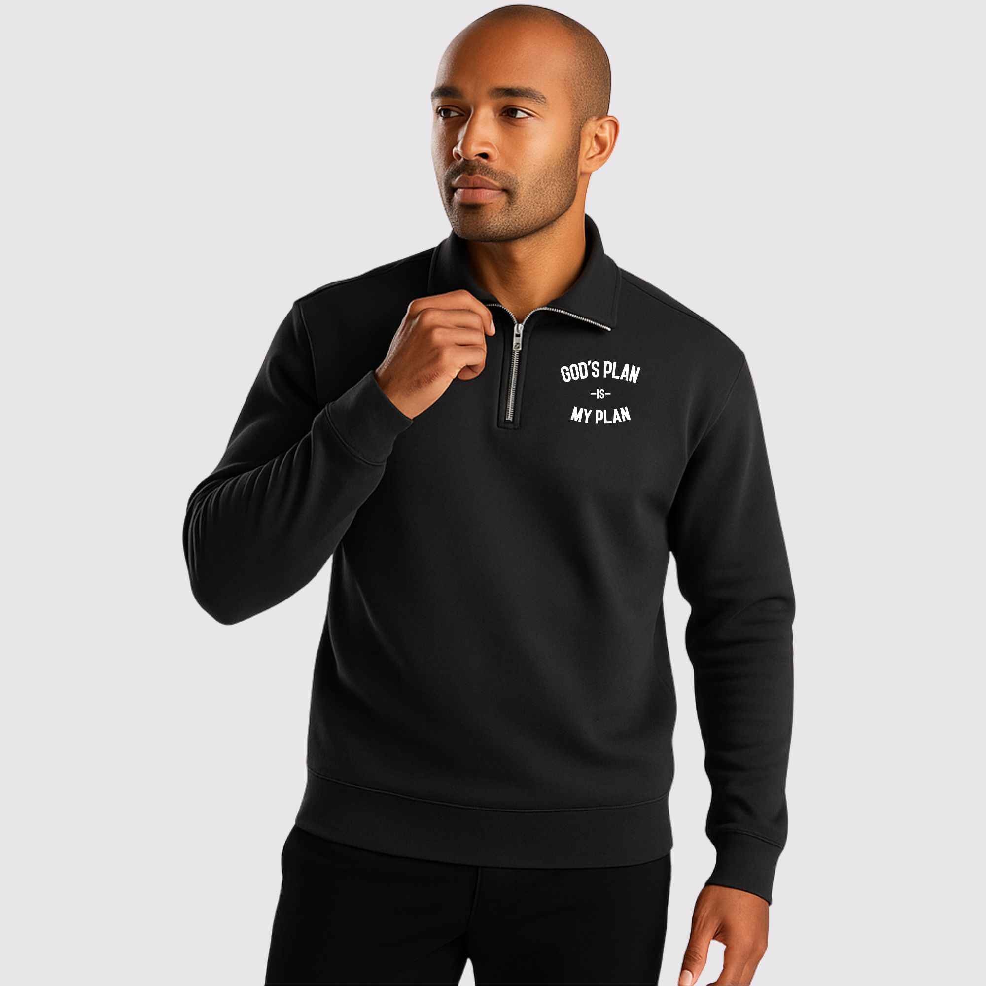 God's Plan My Plan Quarter Zip Pullover