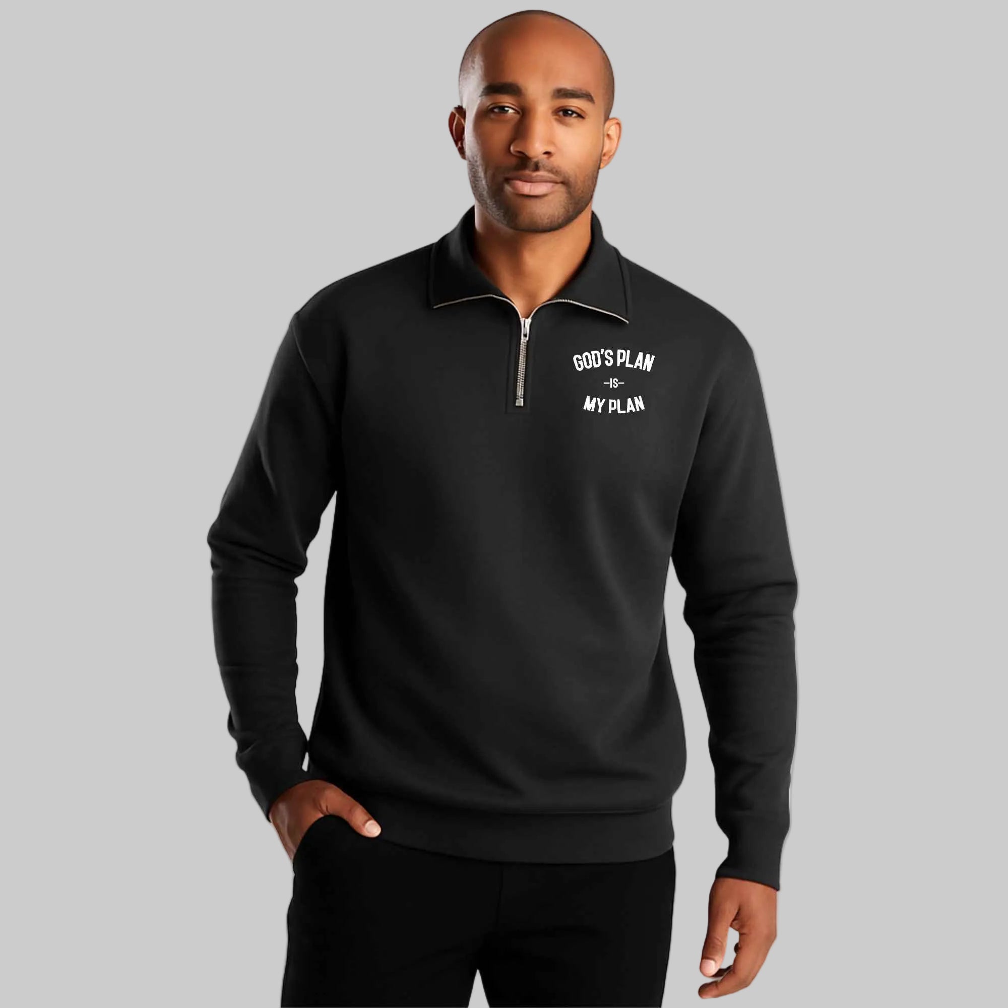 God's Plan My Plan Quarter Zip Pullover