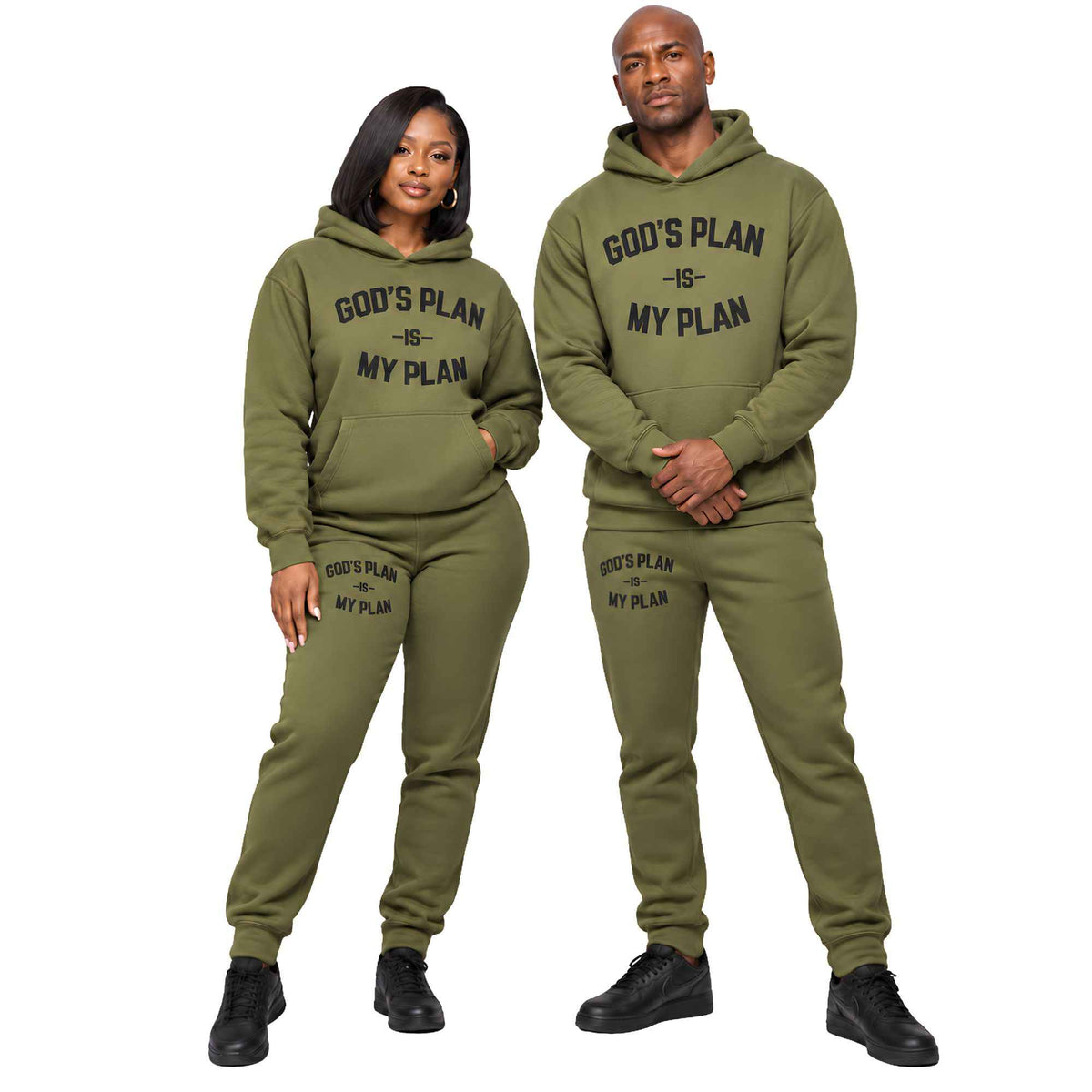 God's Plan My Plan Soldier Jogger Set