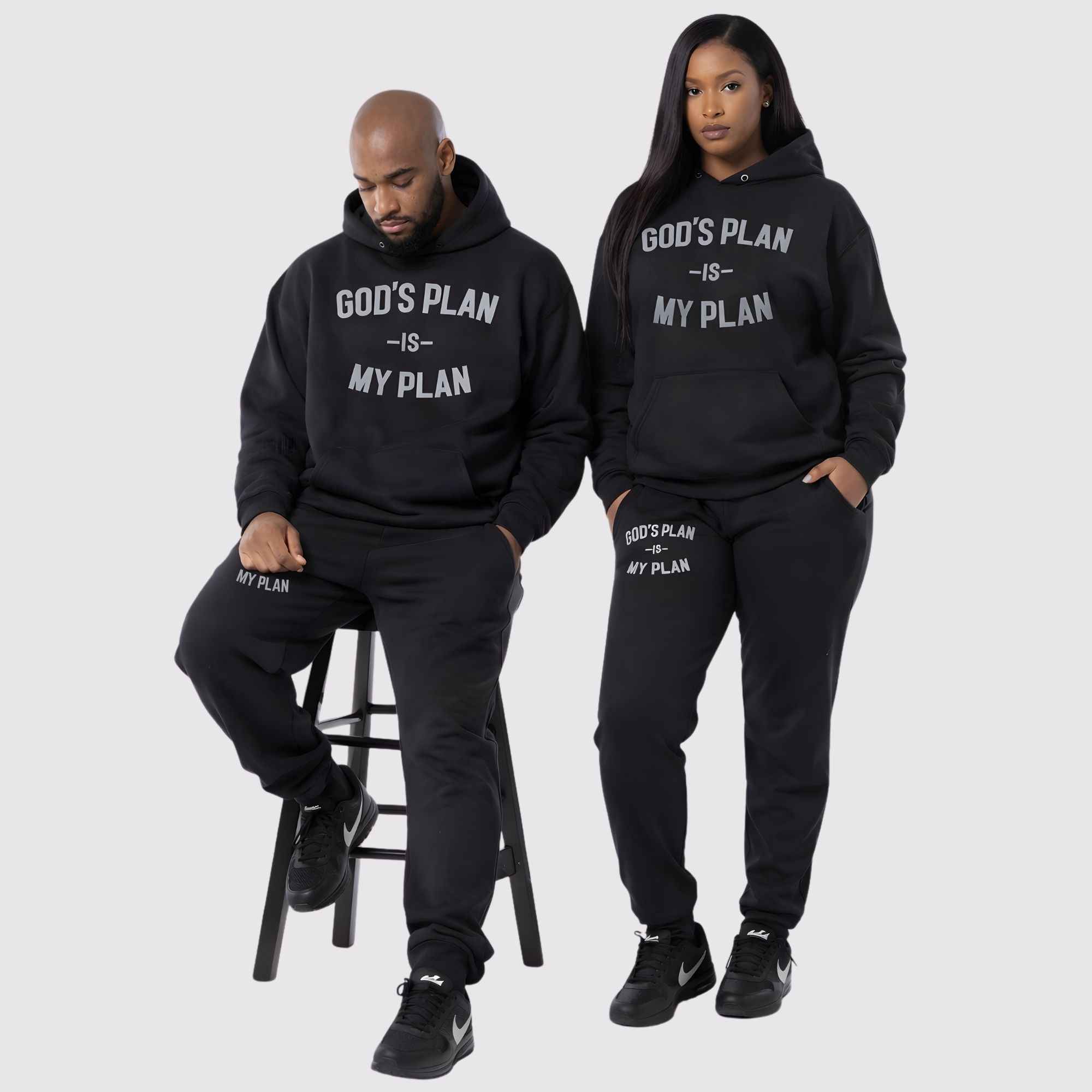 God's Plan My Plan Sterling Jogger Set