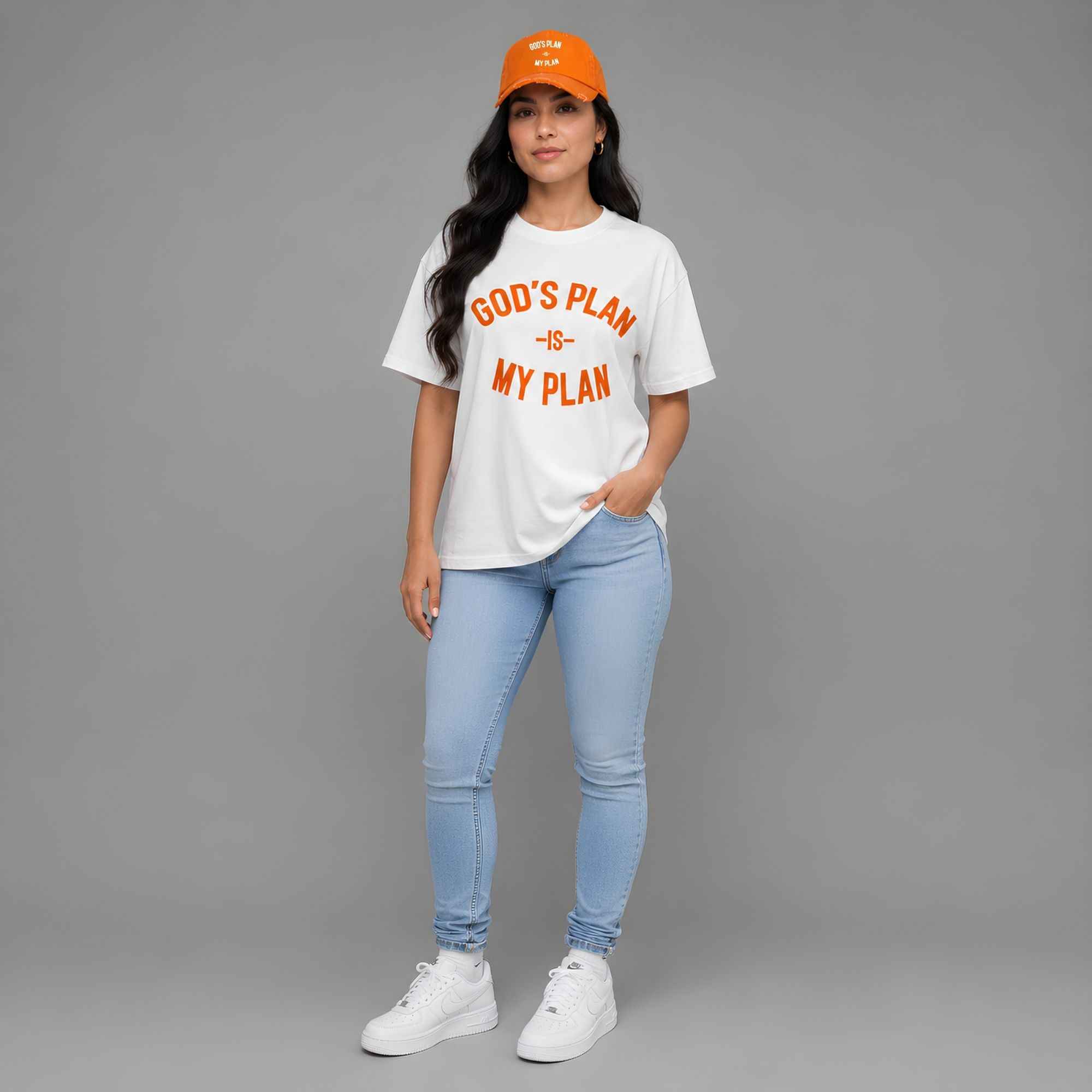 God's Plan My Plan T-Shirt & Hat Bundle Harvest