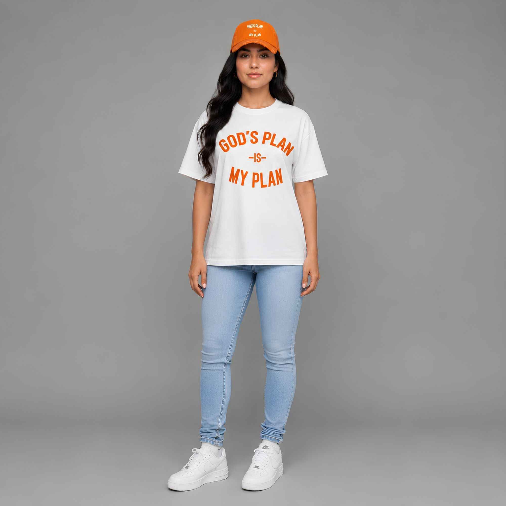 God's Plan My Plan T-Shirt & Hat Bundle Harvest