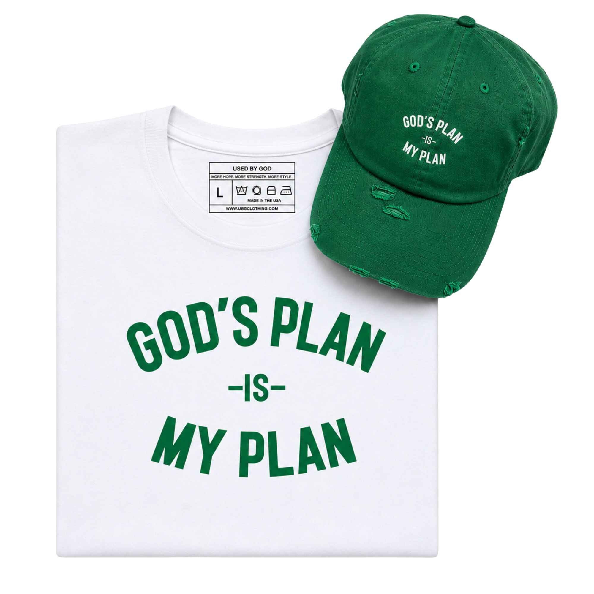 God's Plan My Plan T-Shirt & Hat Bundle Wisdom