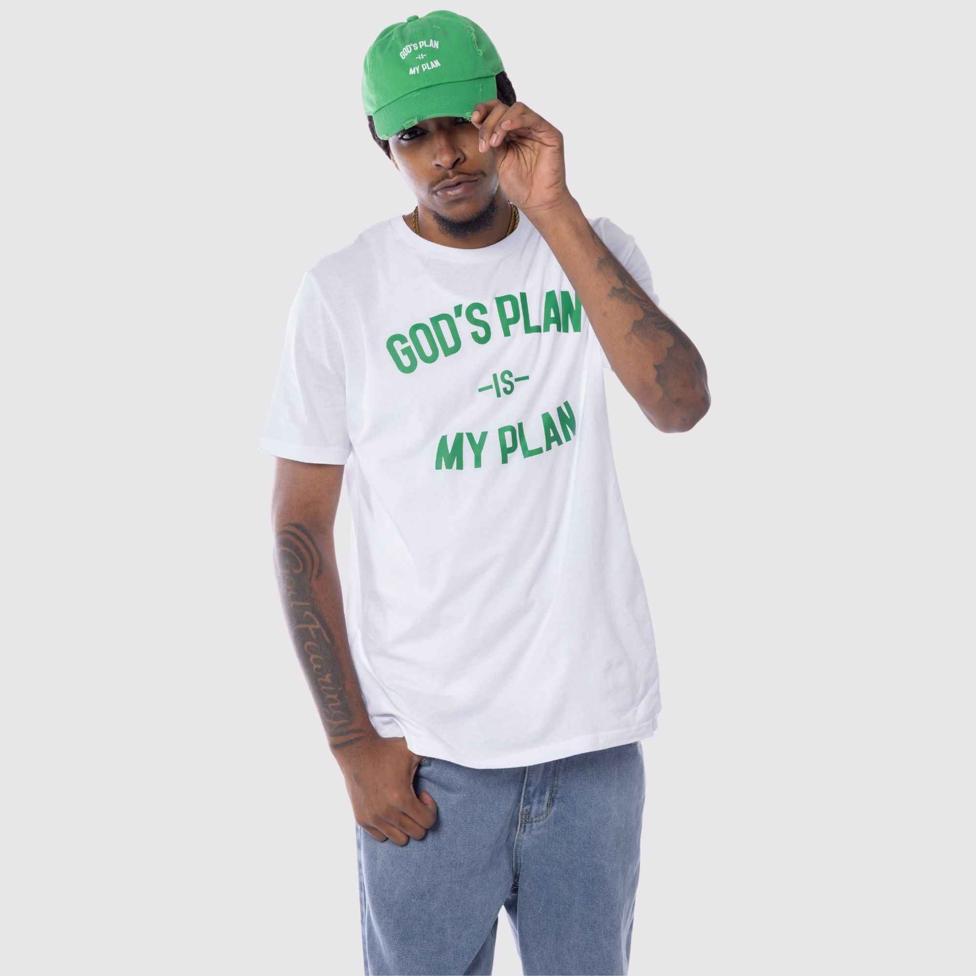 God's Plan My Plan T-Shirt & Hat Bundle Wisdom