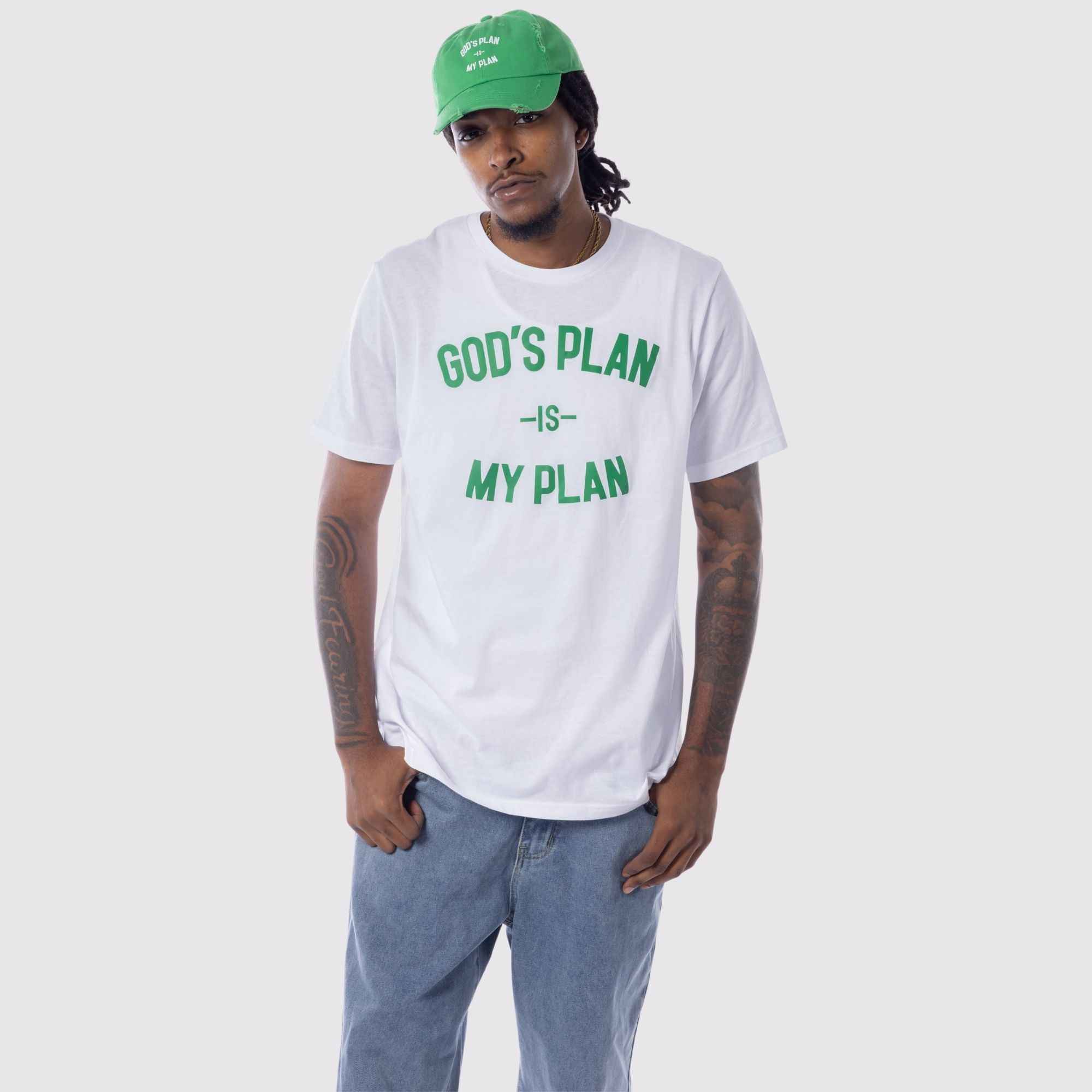 God's Plan My Plan T-Shirt & Hat Bundle Wisdom