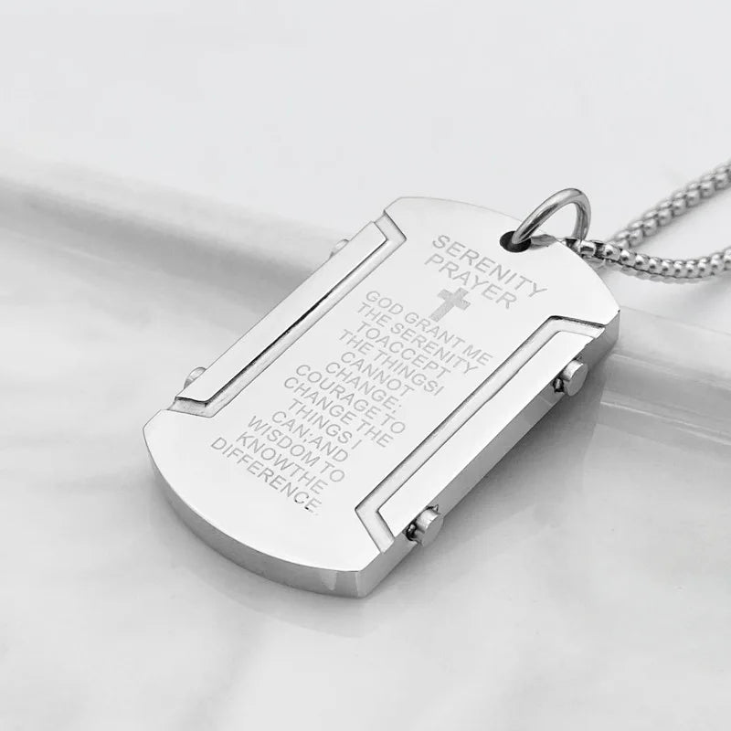 Serenity Prayer Cross Necklace