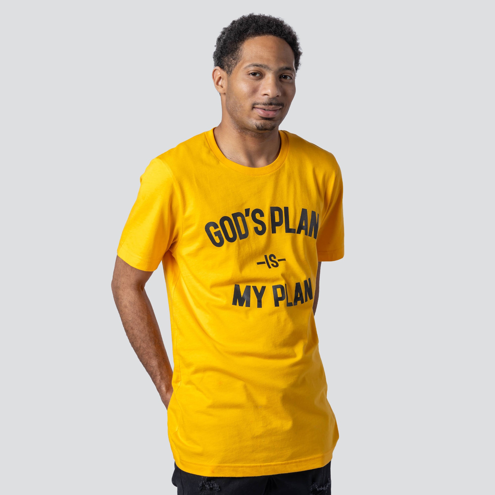 God's Plan My Plan Gold Tee