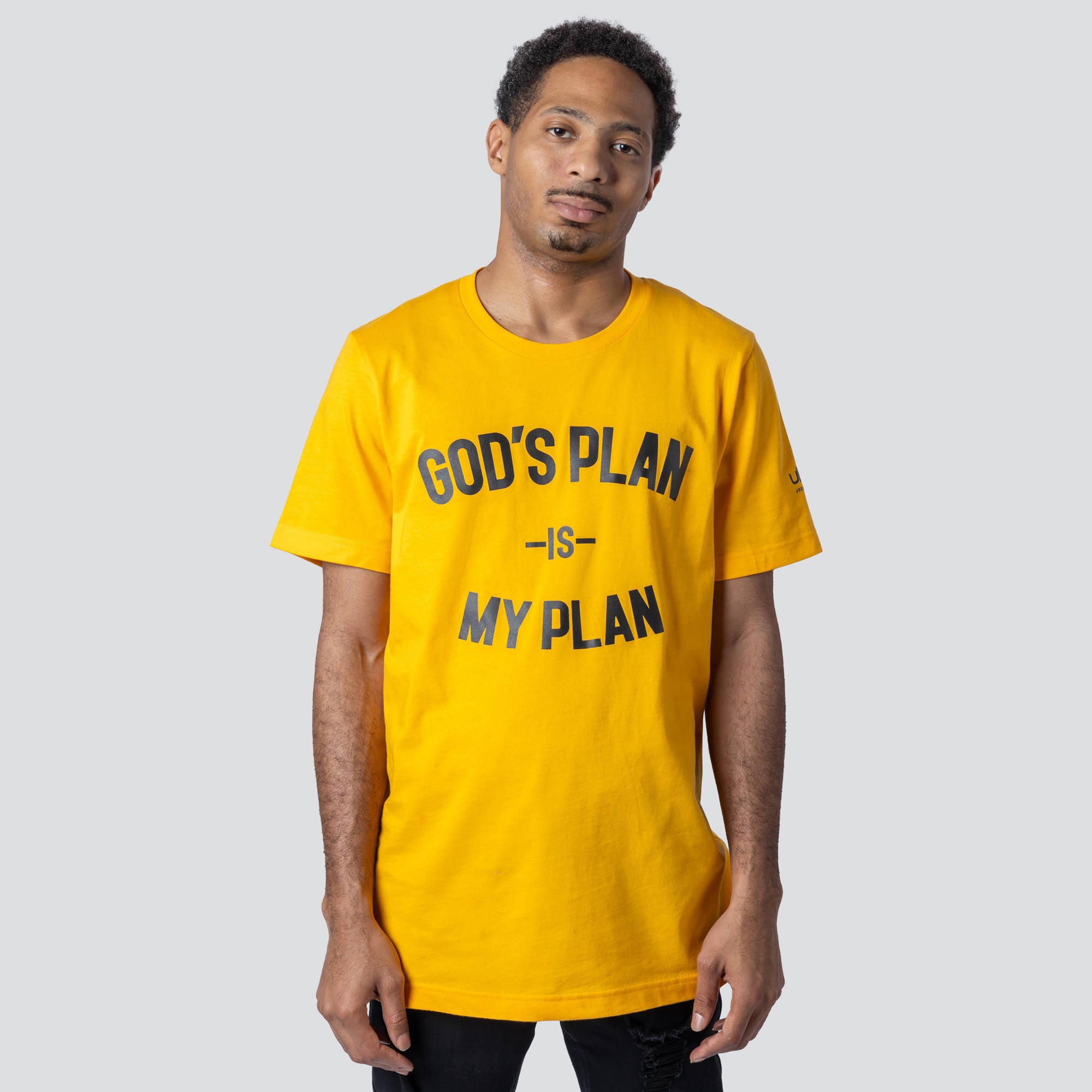 God's Plan My Plan Gold Tee