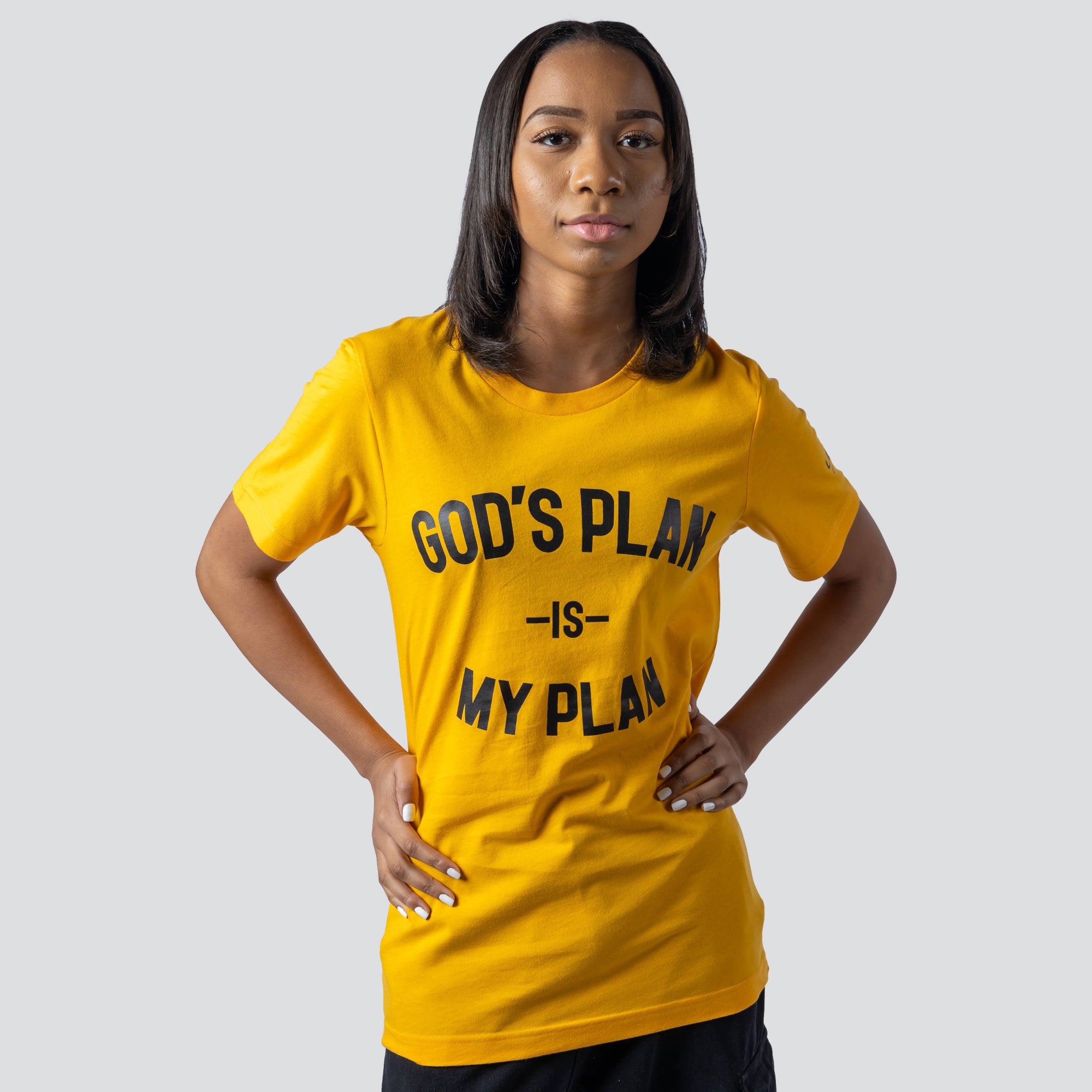 God's Plan My Plan Gold Tee