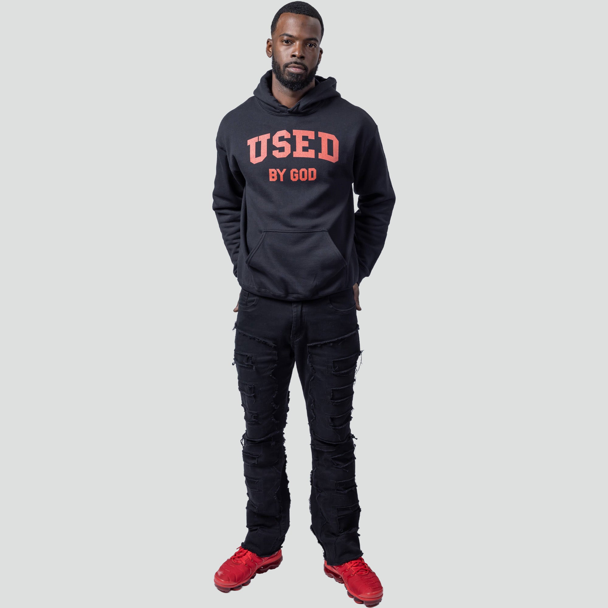 Used By God Collegiate Fire Hoodie