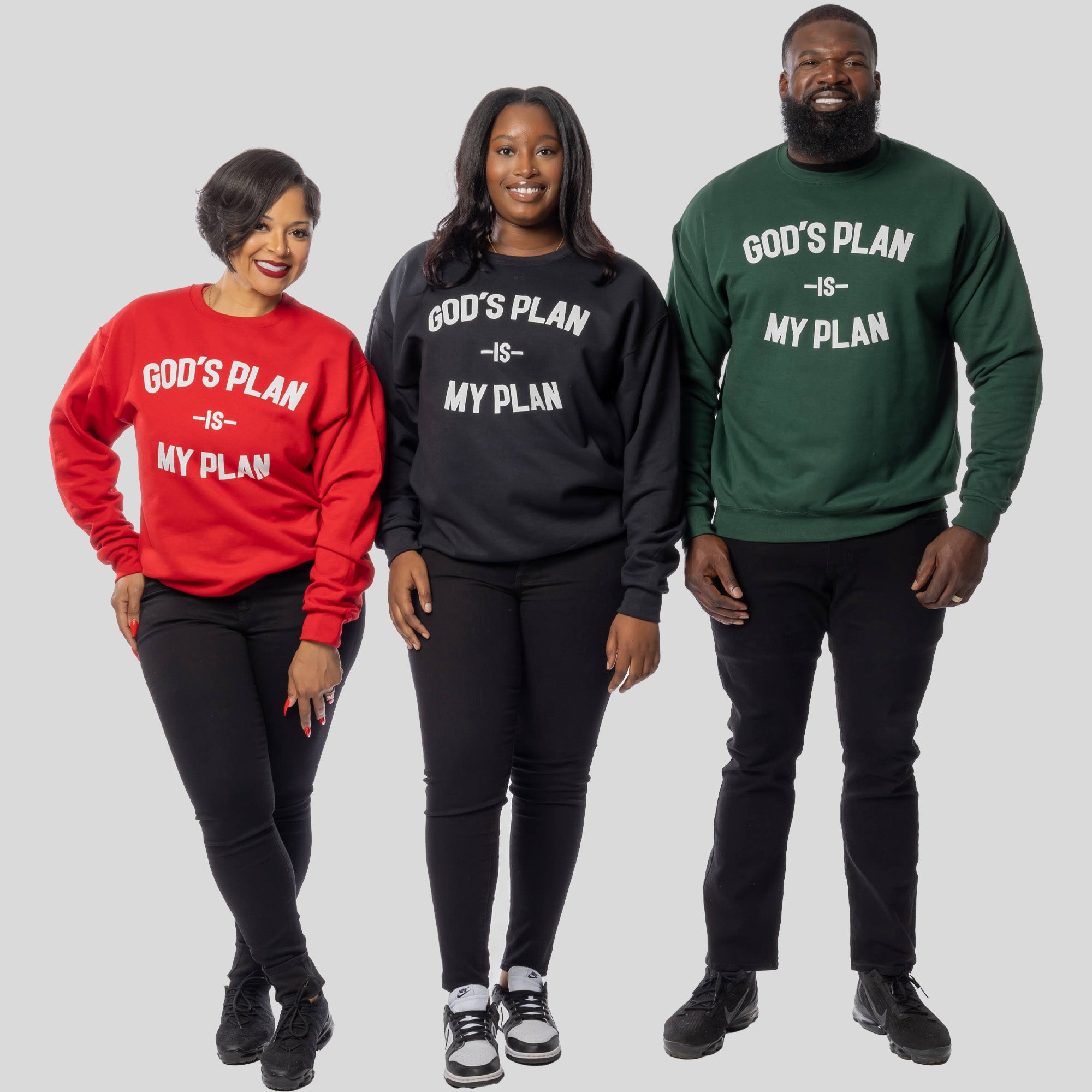 3 Crewneck Bundle God's Plan My Plan