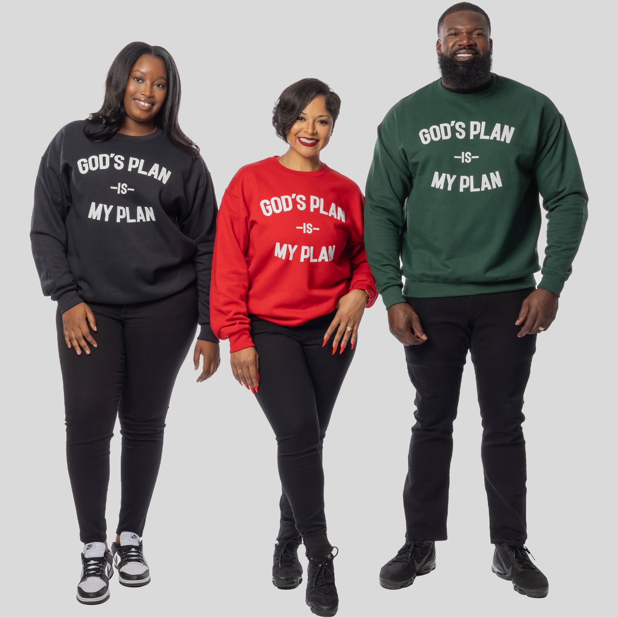 3 Crewneck Bundle God's Plan My Plan