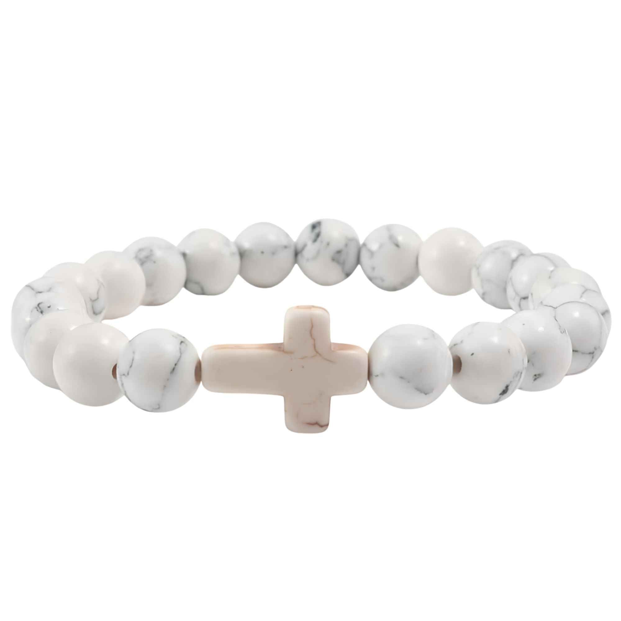 victory cross bracelet, christian jewelry, christian apparel, bead bracelet, stone bracelet