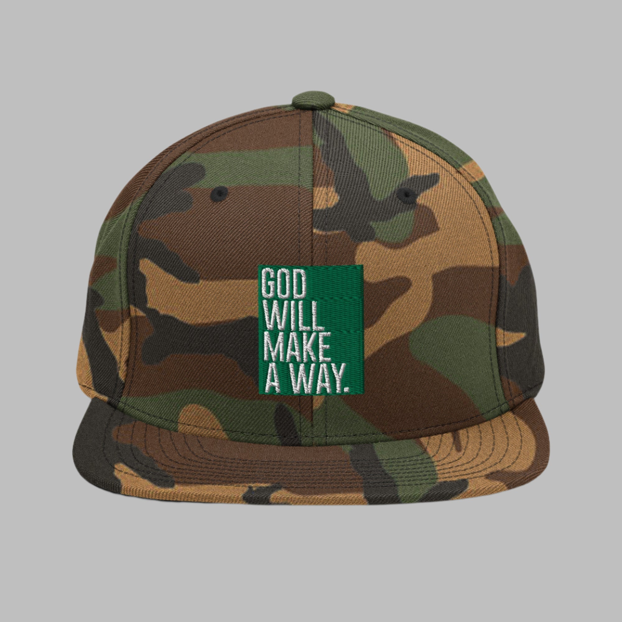 God Will Make A Way Camo Snapback Hat