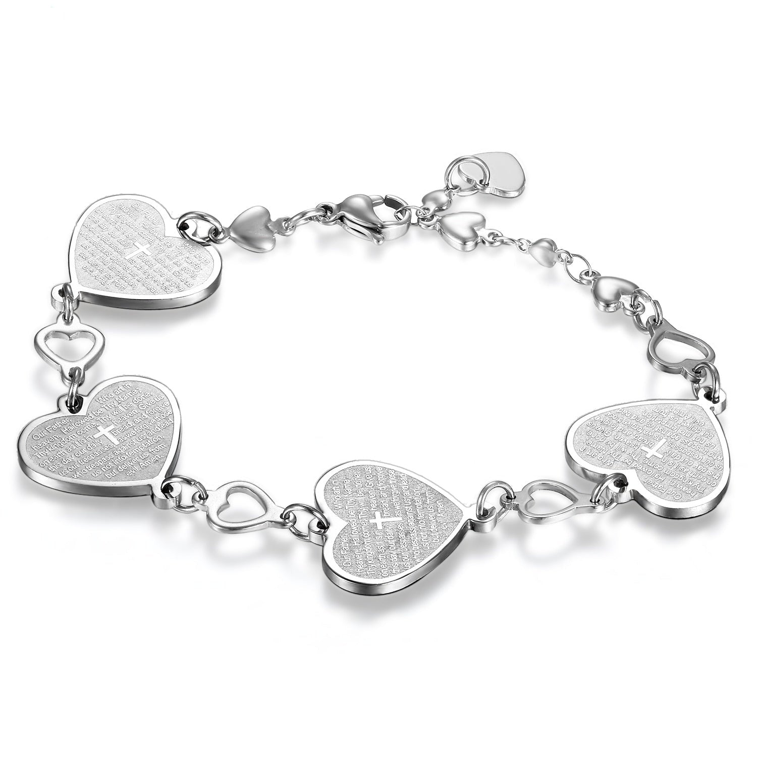 Lord's Prayer Cross Bracelet