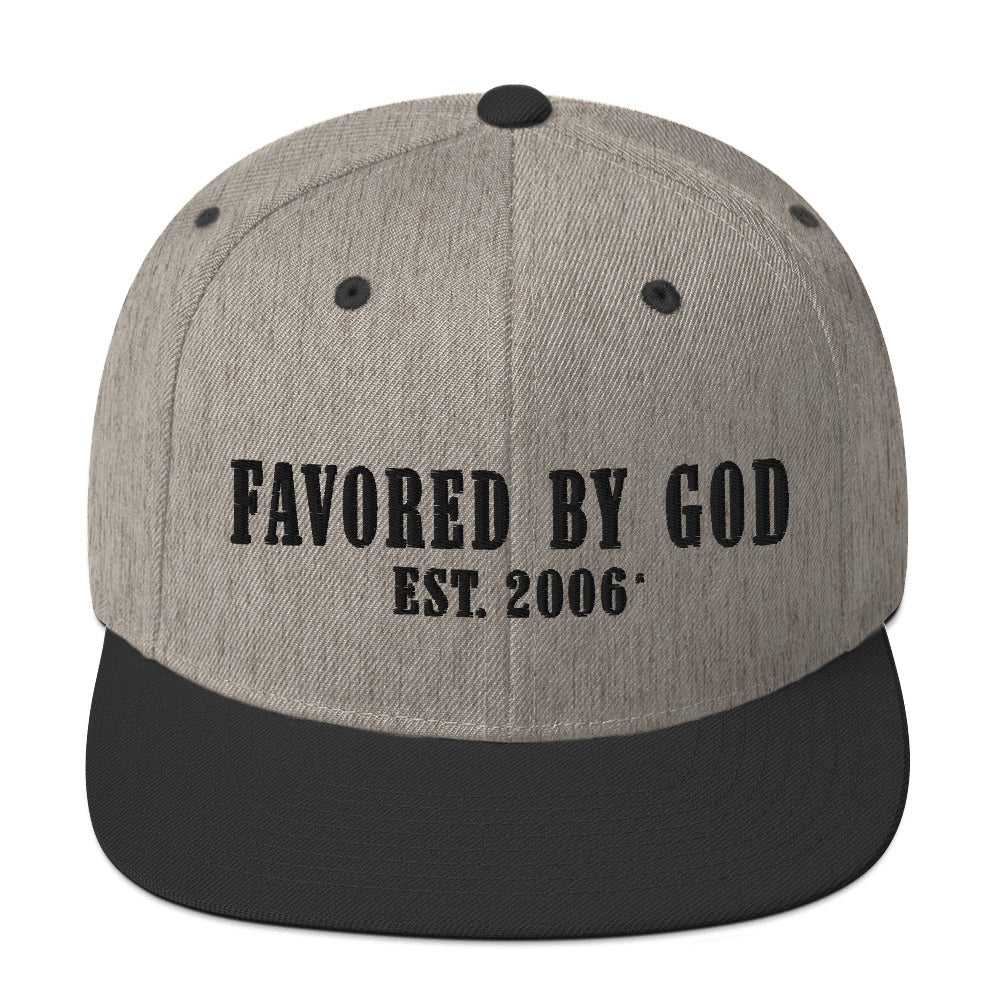 Favored By God Est. 2006 Original Snapback Hat, Used By God, Used By God Clothing, Christian Apparel, Christian Hats, Christian T-Shirts, Christian Clothing, God Shirts, Christian Sweatshirts, God Clothing, Jesus Hoodie, Jesus Clothes, God Is Dope, Art Of Homage, Red Letter Clothing, Elevated Faith, Active Faith Sports, Beacon Threads, God The Father Apparel