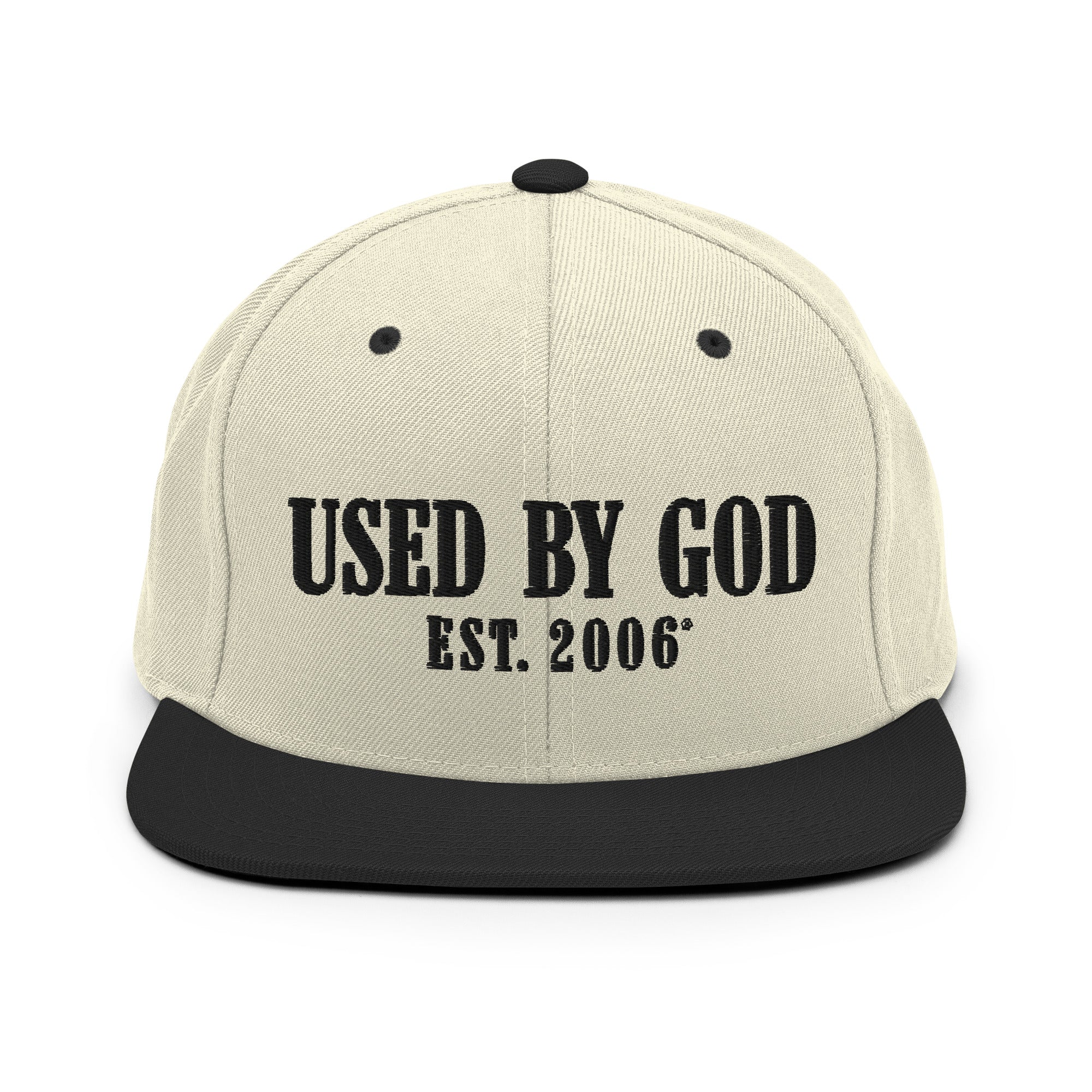 Used By God Est. 2006 Original Snapback Hat, Used By God, Used By God Clothing, Christian Apparel, Christian Hats, Christian T-Shirts, Christian Clothing, God Shirts, Christian Sweatshirts, God Clothing, Jesus Hoodie, Jesus Clothes, God Is Dope, Art Of Homage, Red Letter Clothing, Elevated Faith, Active Faith Sports, Beacon Threads, God The Father Apparel