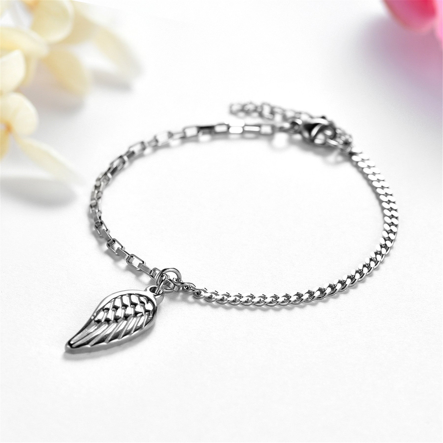 Silver Angel Wing Bracelet