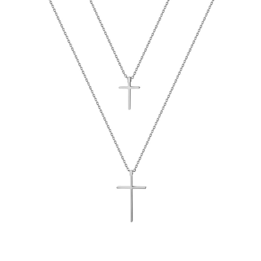 Layered Cross Necklace