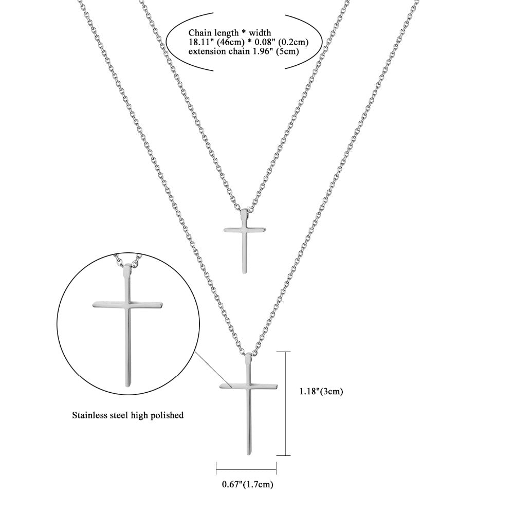 Layered Cross Necklace