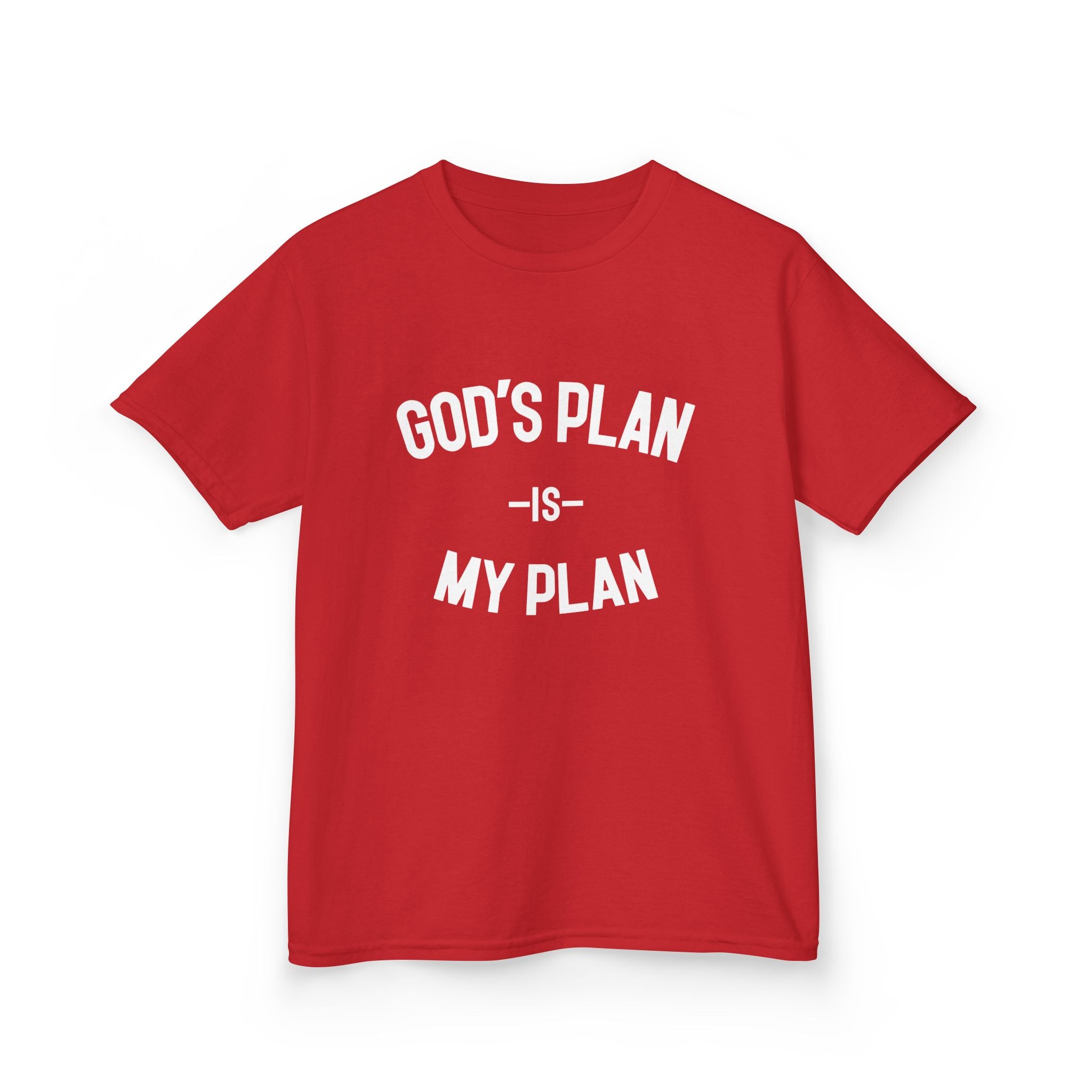 God's Plan My Plan Kids Tee Fire