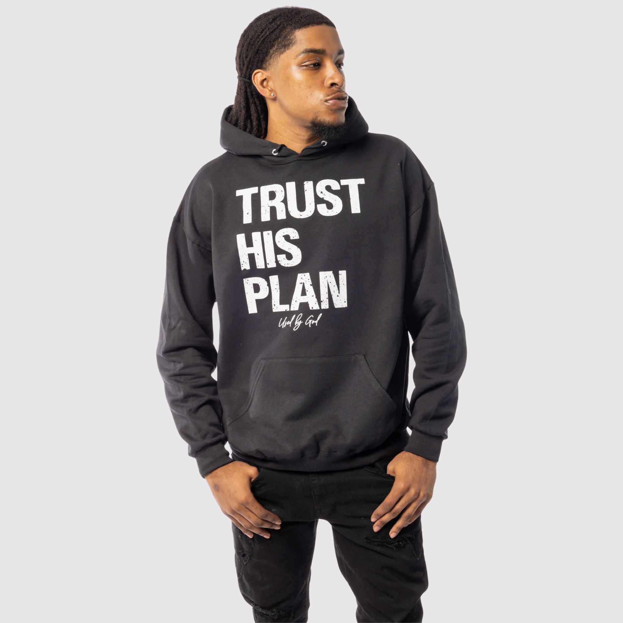 Trust His Plan Acid Wash Hoodie